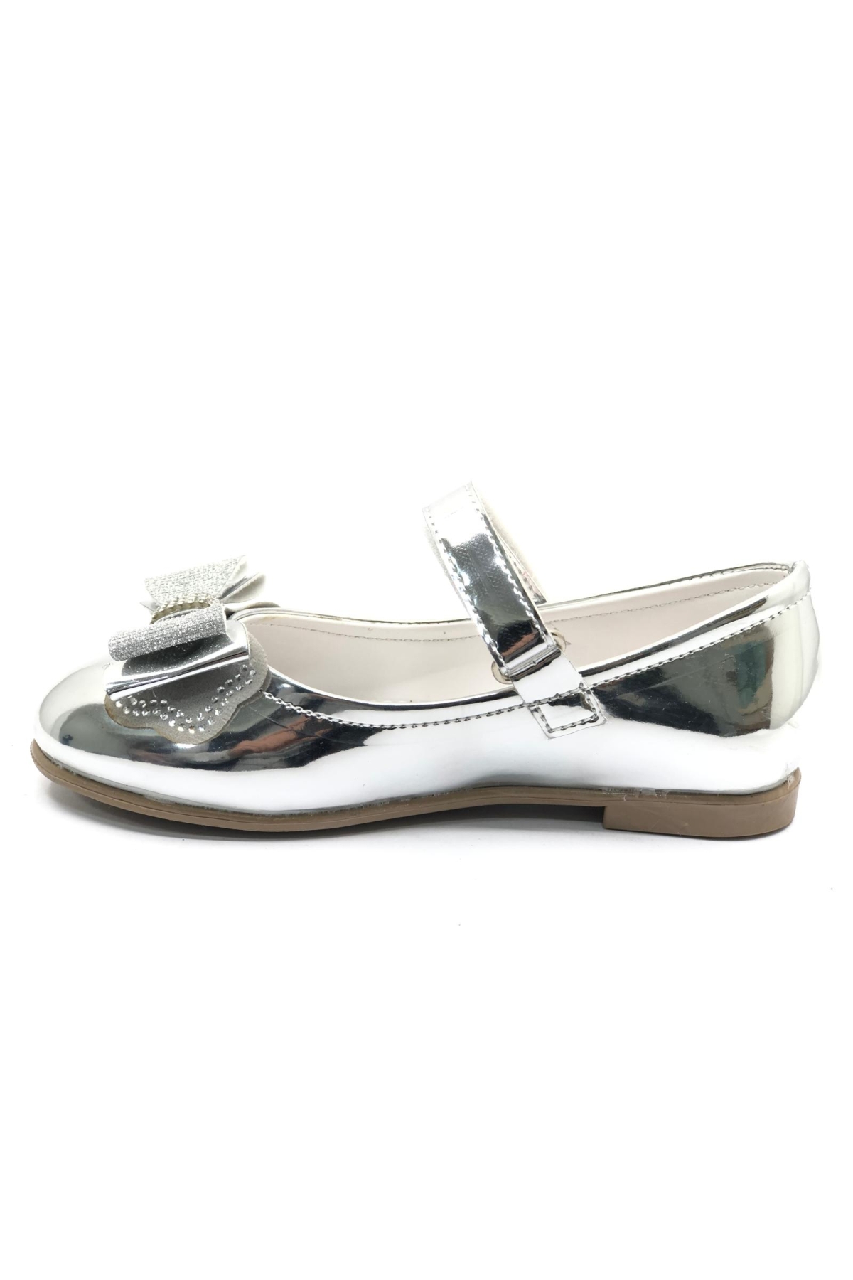 Kurdela Taş Detaylı Cırtlı Kız Çocuk Babet Ayakkabı - Görsel 5