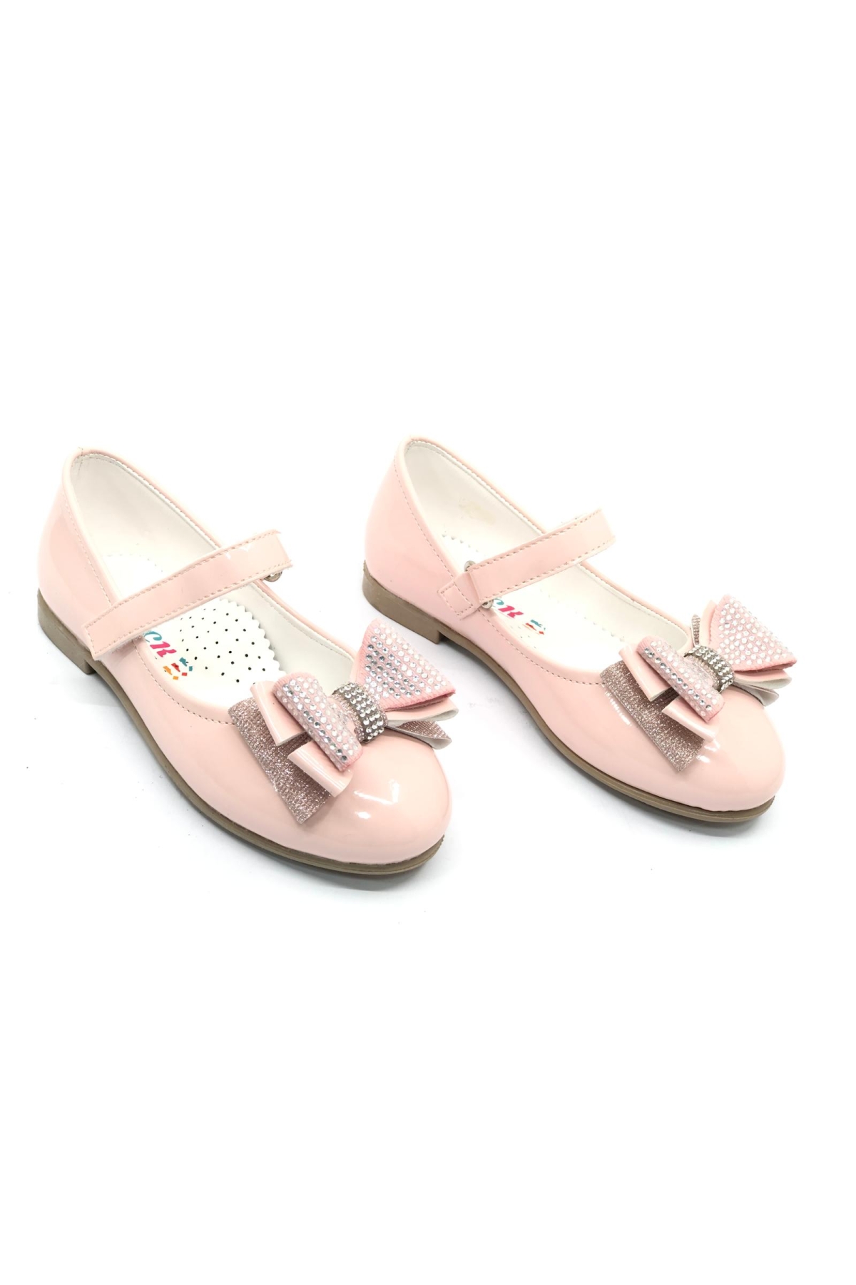 Kurdela Taş Detaylı Cırtlı Kız Çocuk Babet Ayakkabı - Görsel 3