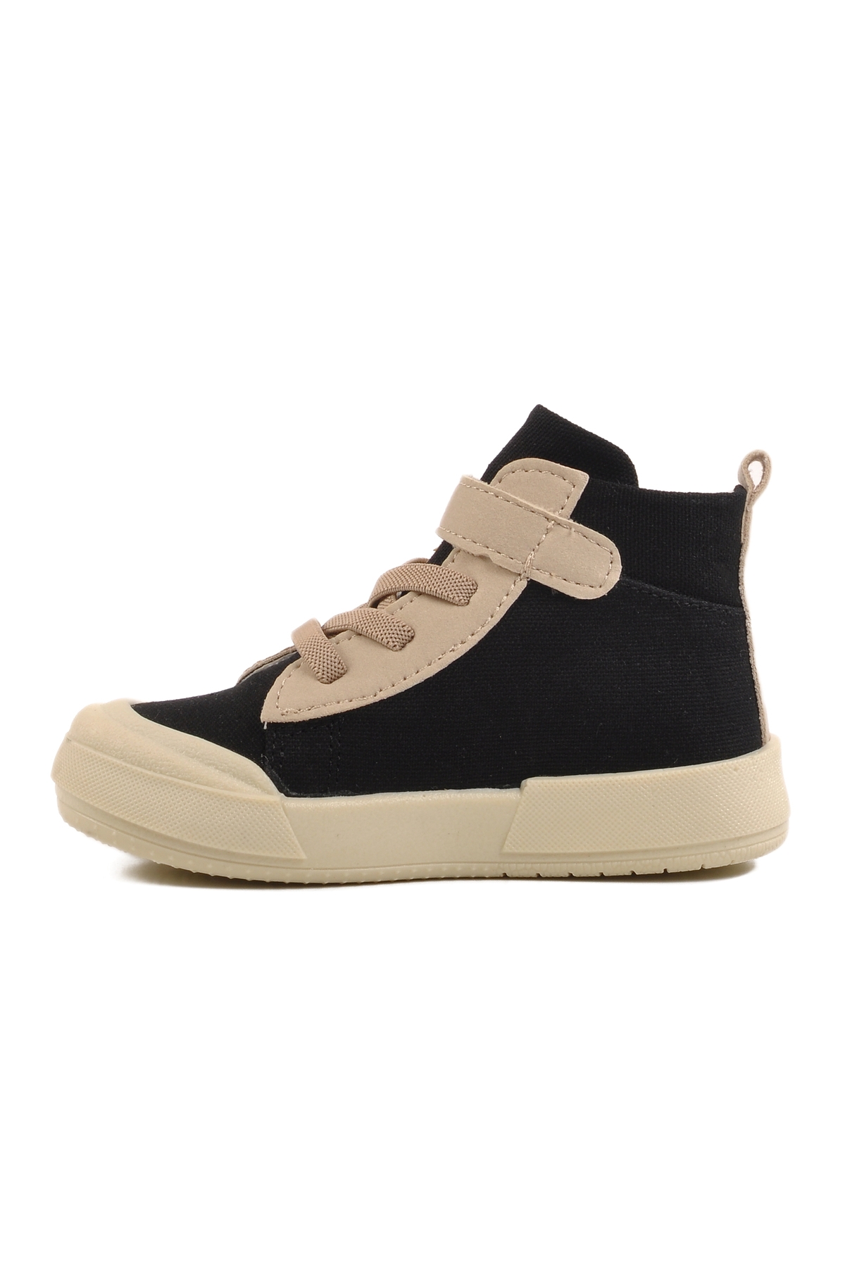 Siyah Keten Bilek Boy Cırtlı Unisex Çocuk Sneaker 7465 B - Görsel 3