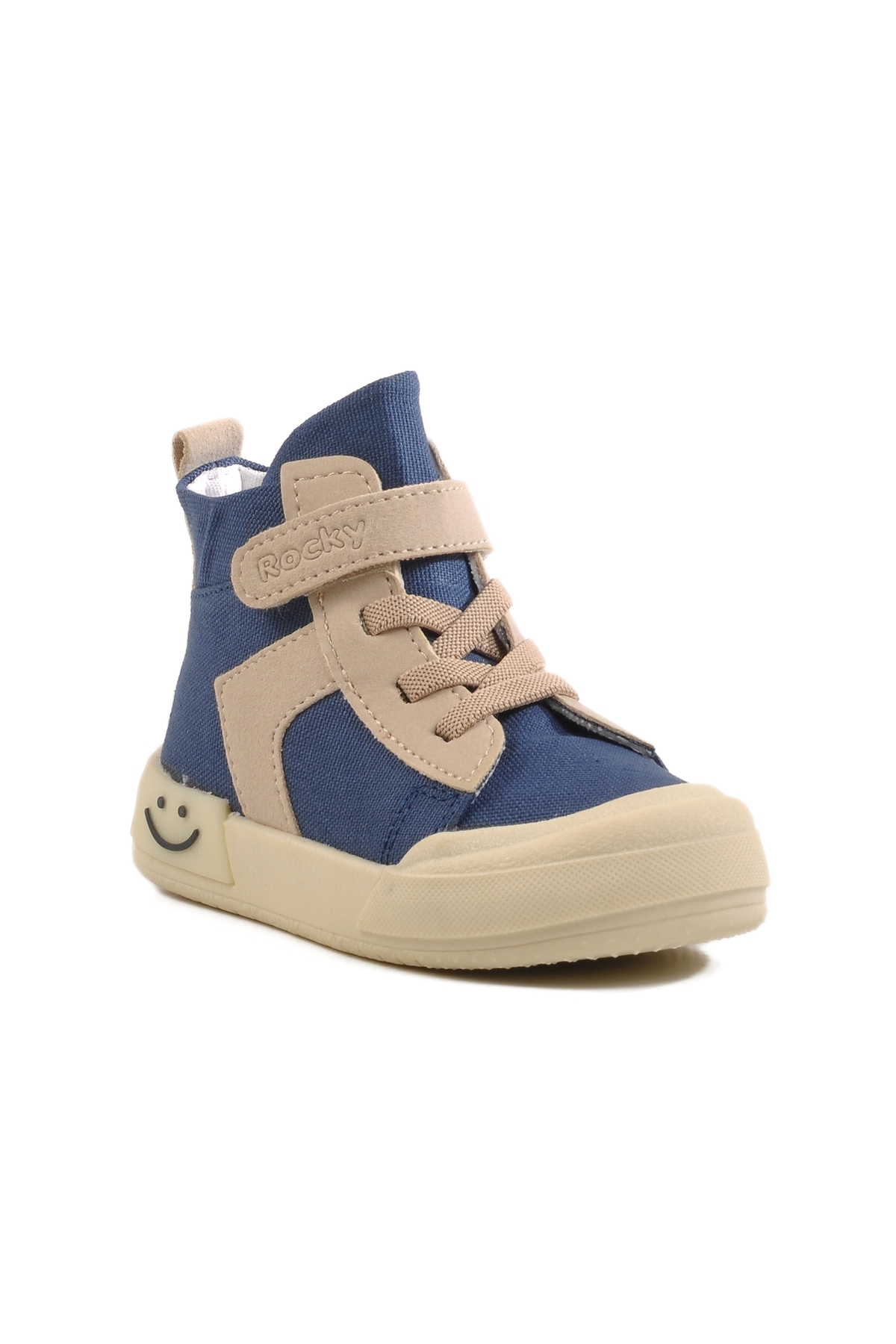 Lacivert Keten Bilek Boy Cırtlı Unisex Çocuk Sneaker 7465 B - Görsel 4
