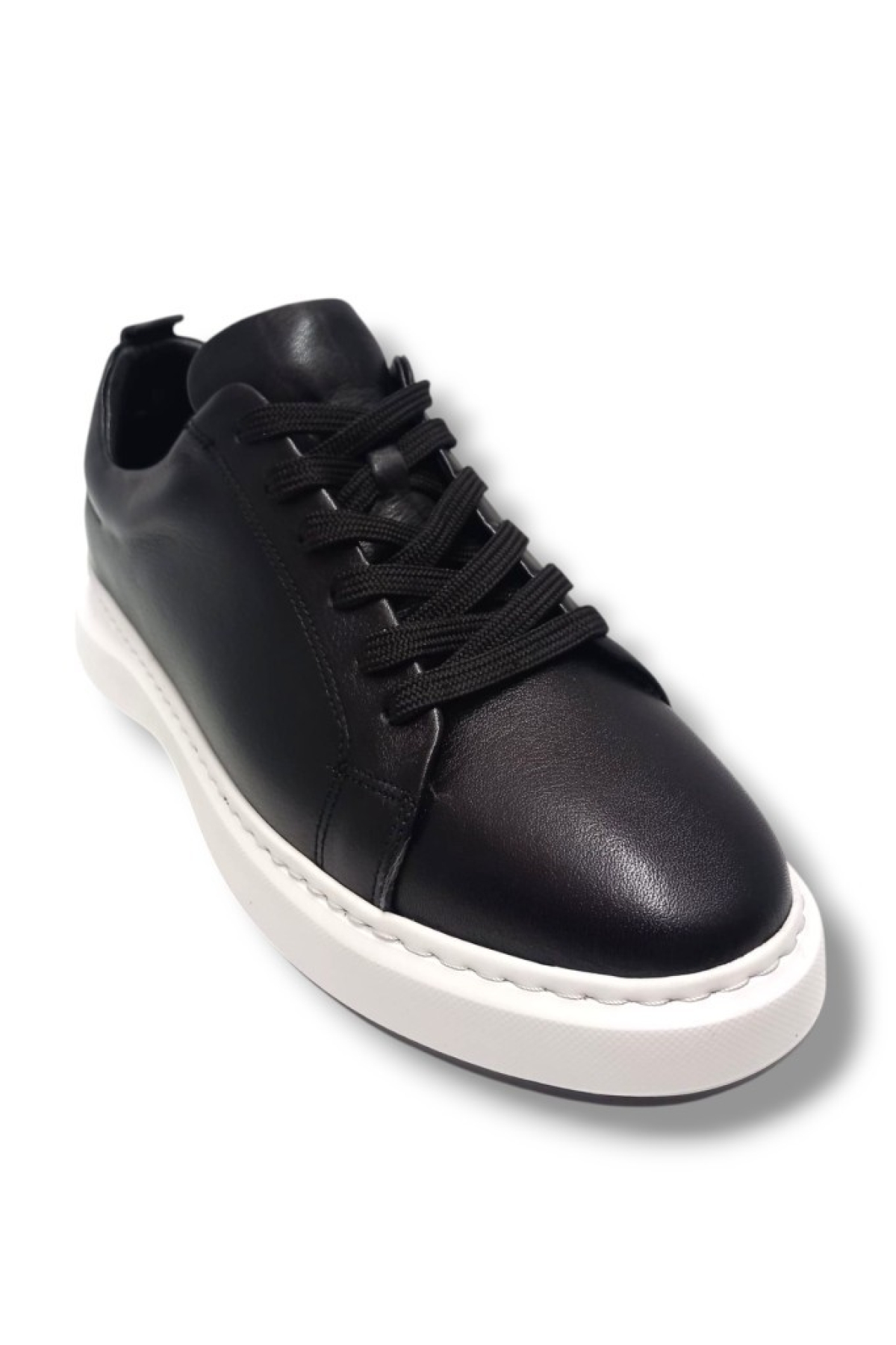 Wonder W60-25 Hakiki Deri Anatomik Casual Erkek Ayakkabı Siyah Beyaz - Görsel 3