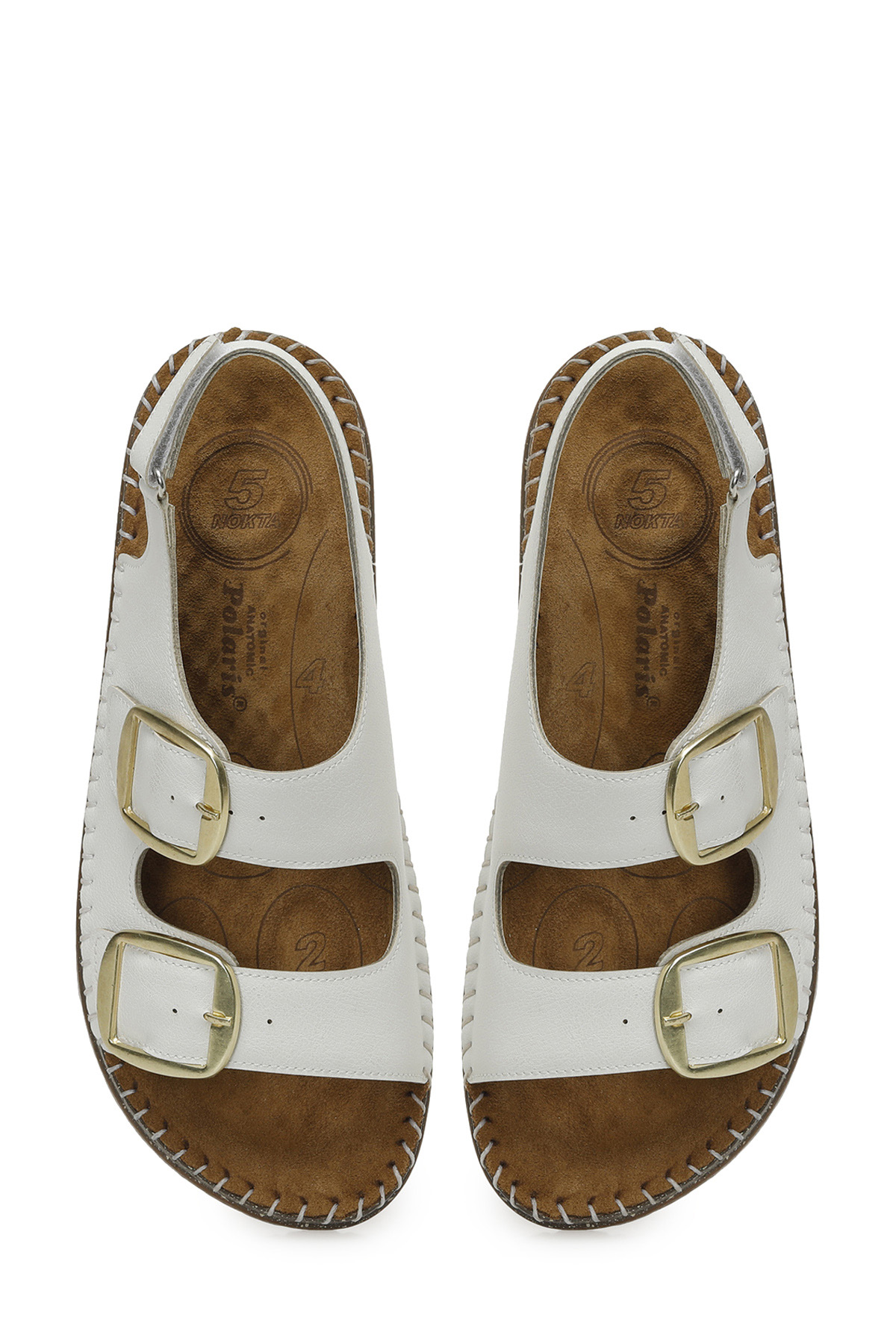 105495.Z5FX Beyaz Kadın Comfort Sandalet - Görsel 5