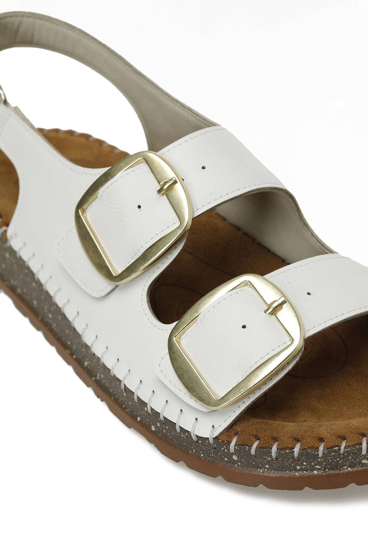 105495.Z5FX Beyaz Kadın Comfort Sandalet - Görsel 8