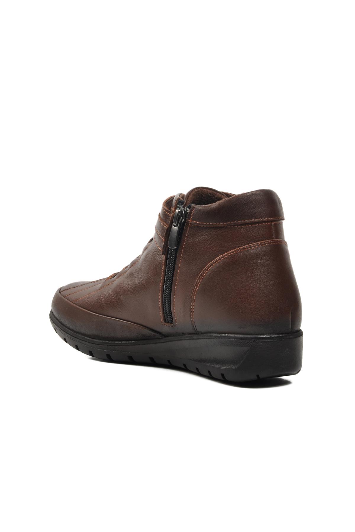 7118 Kahve Kadın Hakiki Deri Bot - Görsel 5