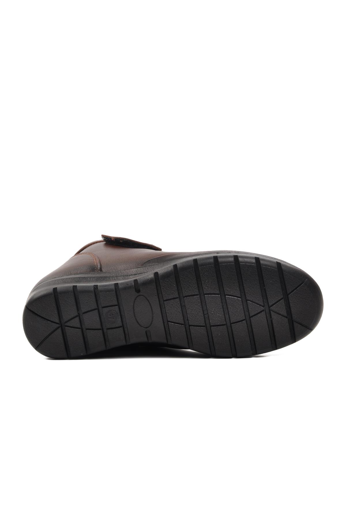 7118 Kahve Kadın Hakiki Deri Bot - Görsel 6