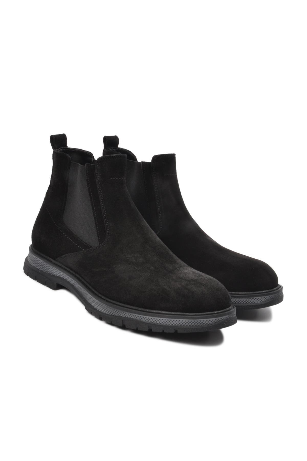 2603 Siyah Nubuk Erkek Hakiki Deri Chelsea Bot - Görsel 4