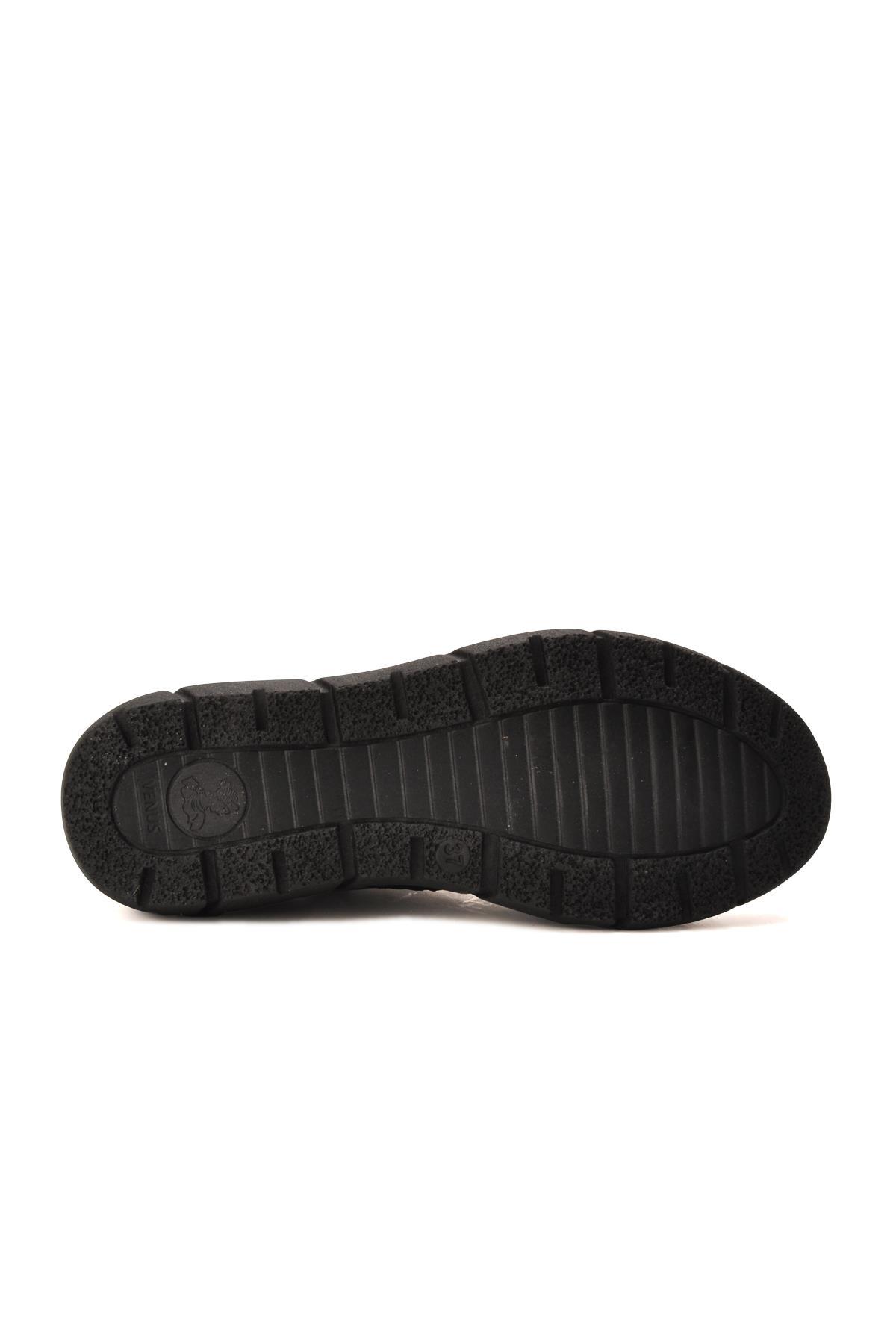 1953755 Siyah Fermuarlı Hakiki Deri Kadın Bot - Görsel 6