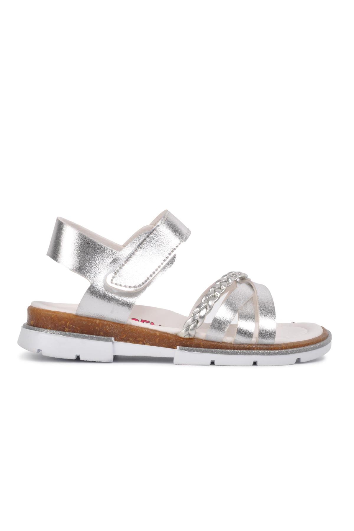 Şiringenç 001 Gümüş Çocuk Sandalet - Görsel 3