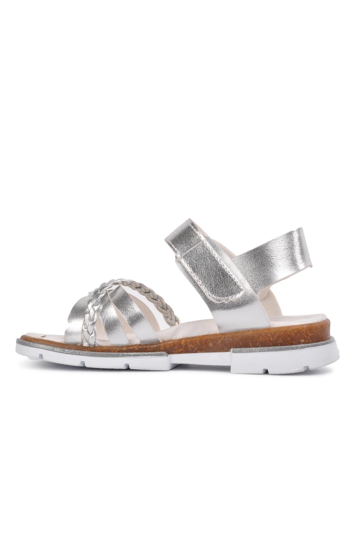 Şiringenç 001 Gümüş Çocuk Sandalet - Görsel 4