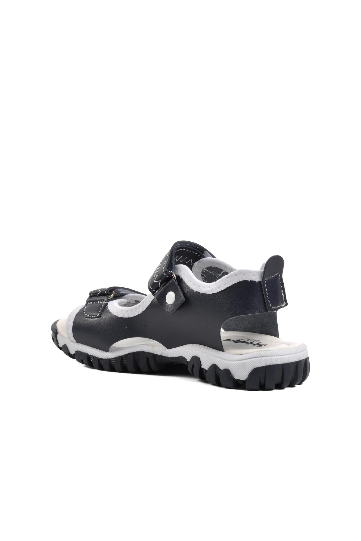 22Y05-F Mavi-Kırmızı Cırtlı Erkek Çocuk Sandalet - Görsel 5