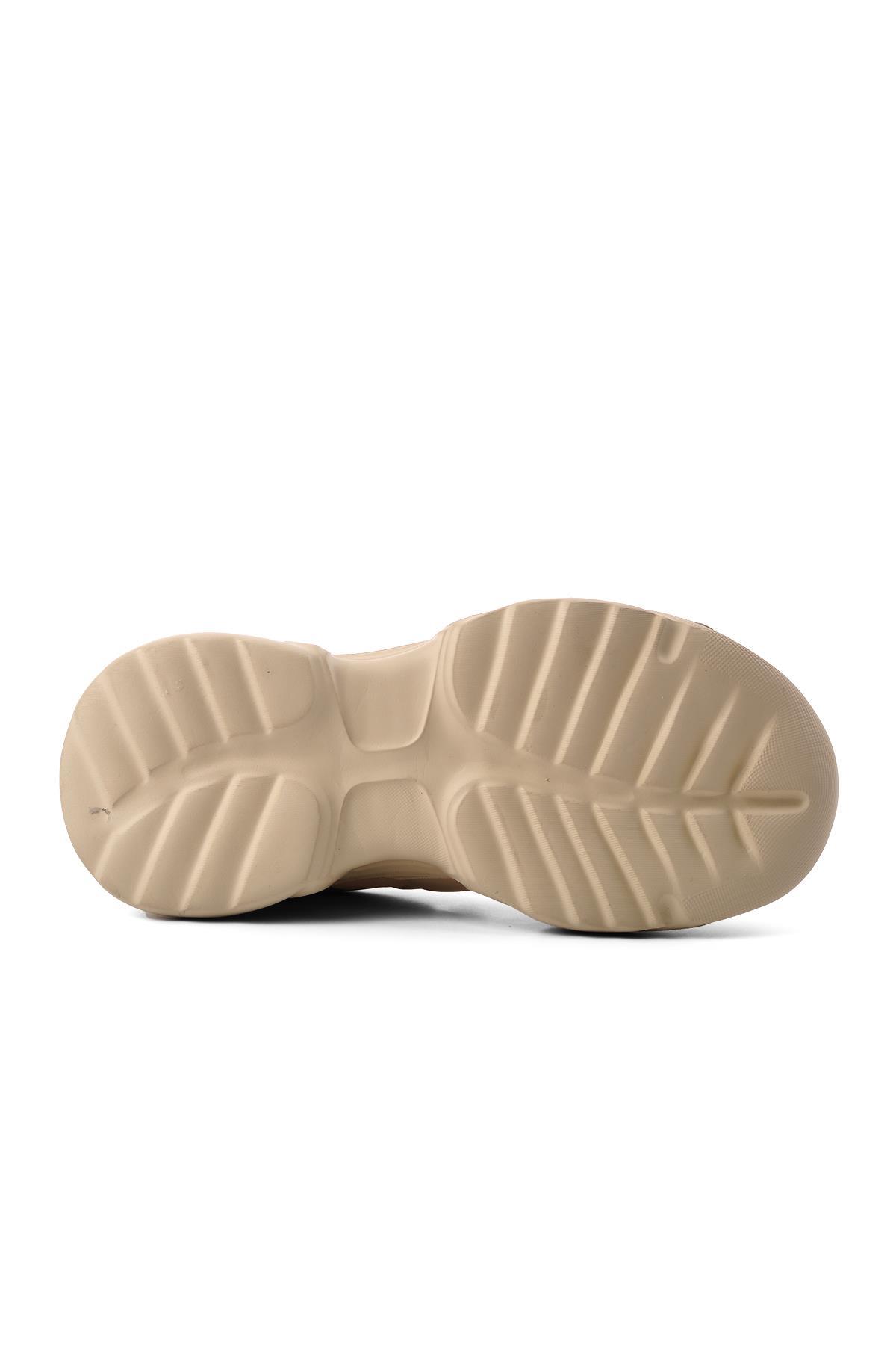 Saratov Ekru Kadın Sneaker - Görsel 6