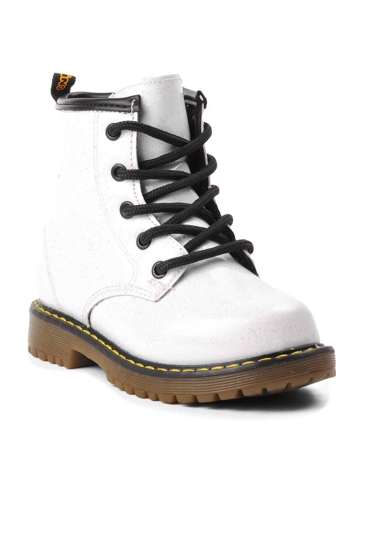 705-P Beyaz Simli Kız Çocuk Bot - Görsel 2