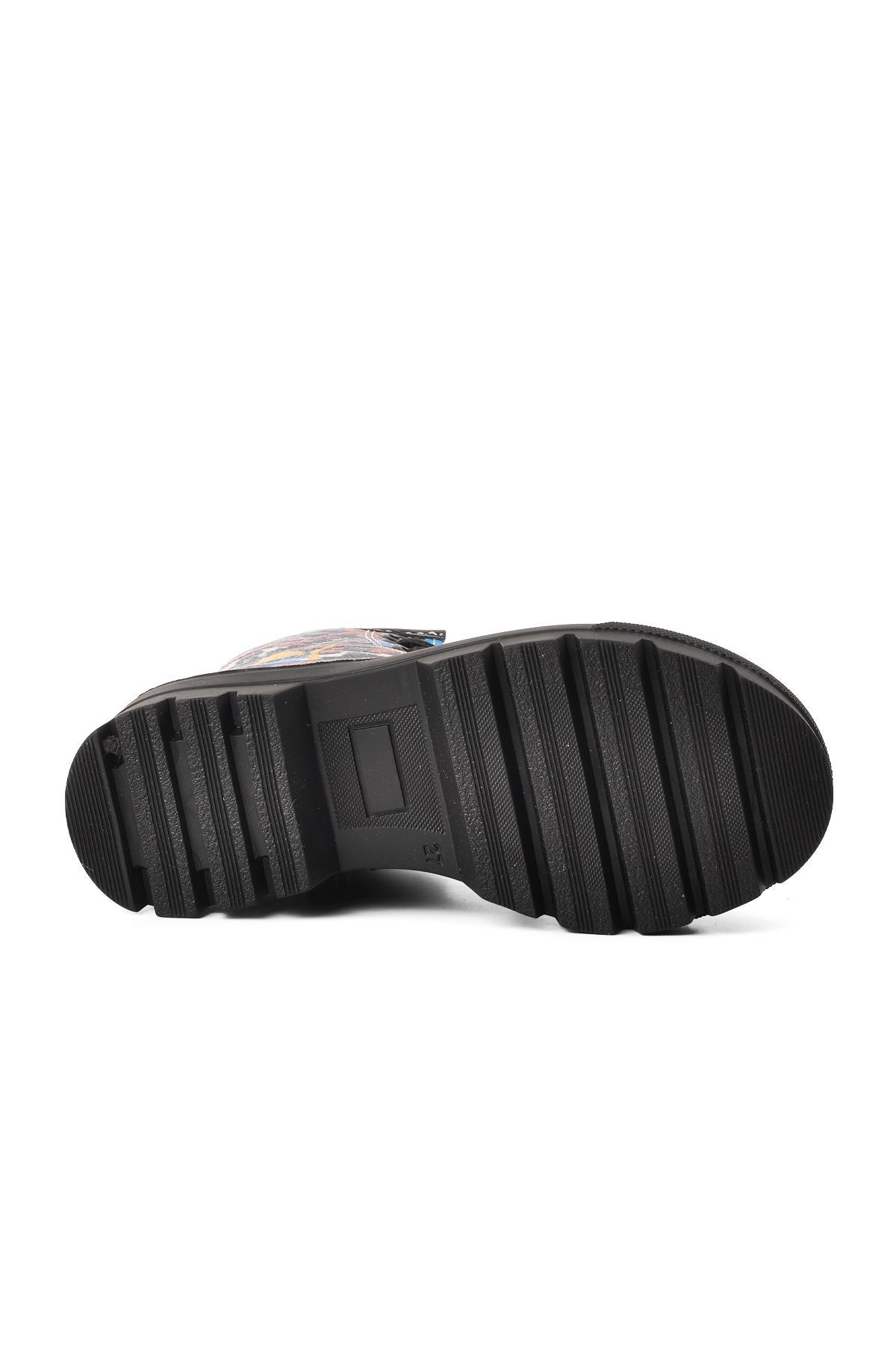Arz 2301001-P Siyah İçi Kürklü Fermuarlı Çocuk Bot - Görsel 6