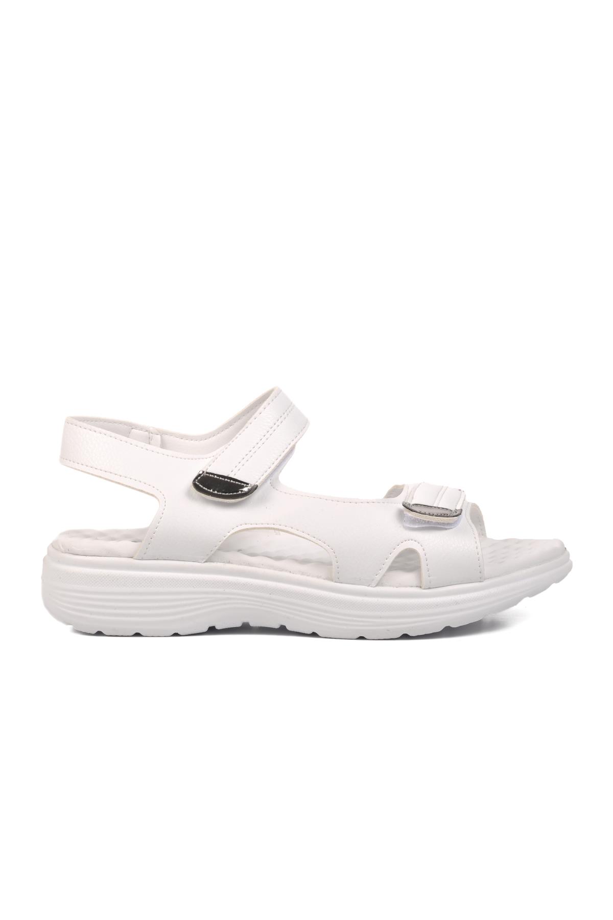 336 Beyaz Kadın Sandalet - Görsel 3