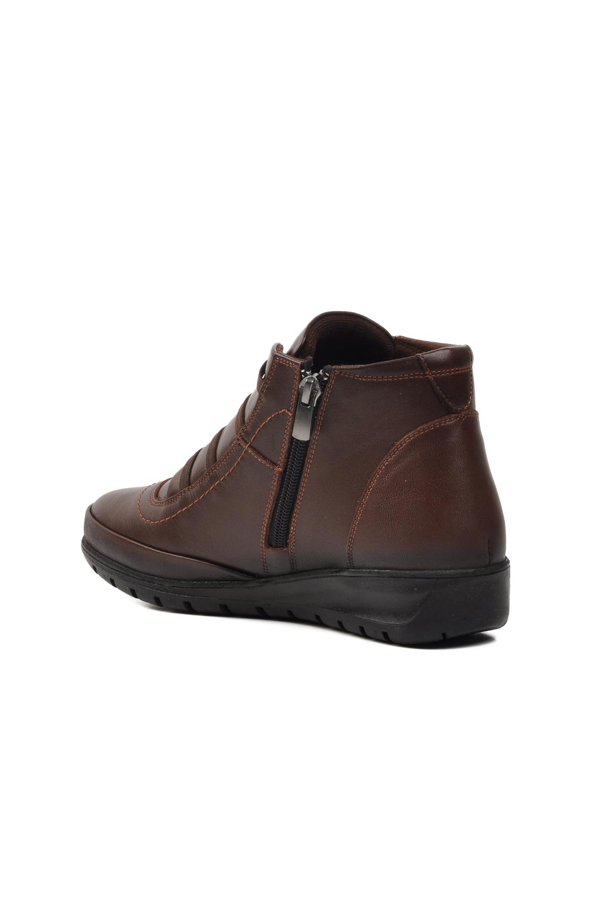 7119 Kahve Kadın Hakiki Deri Bot - Görsel 5