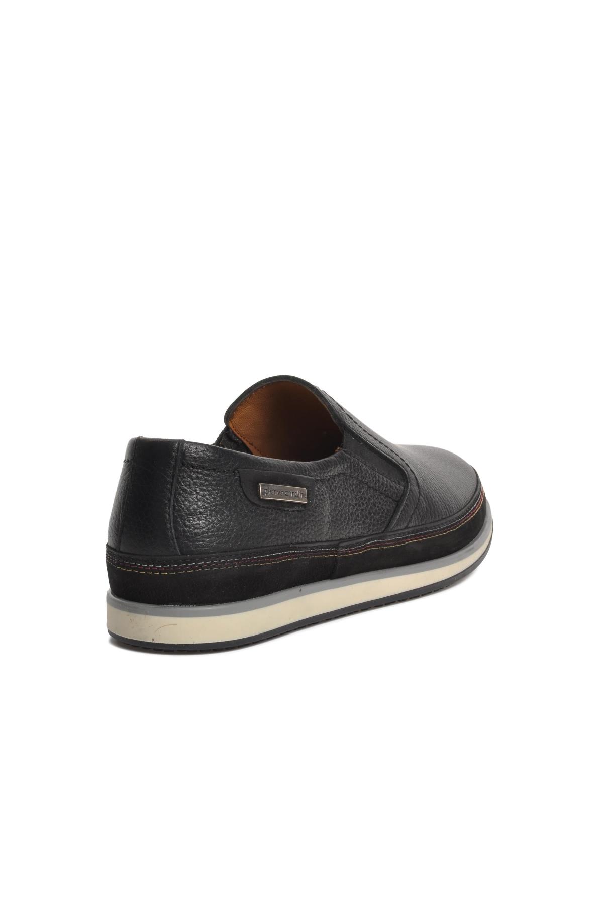 Pierre Cardin 62332 Siyah Floter Hakiki Deri Erkek Casual Ayakkabı - Görsel 5