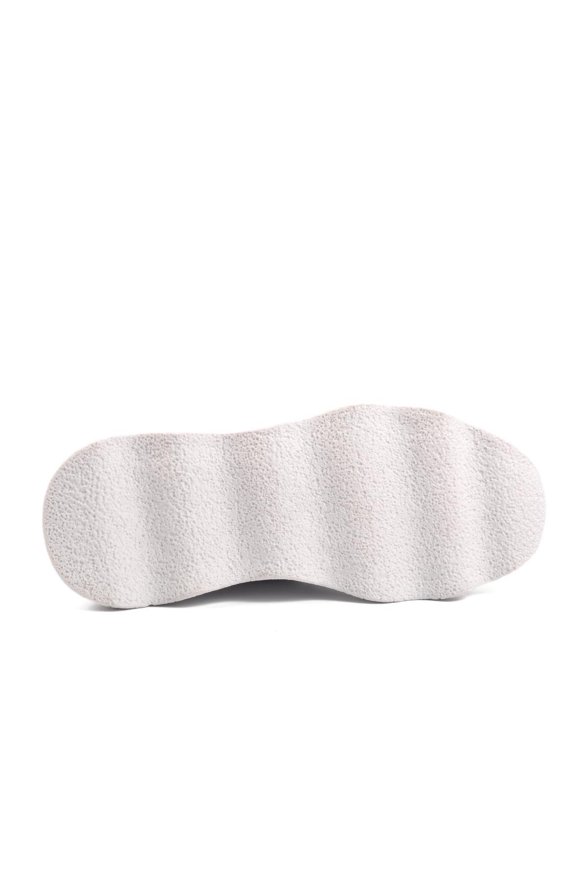 2314001 Beyaz İçi Dışı Hakiki Deri Kadın Sneaker - Görsel 6