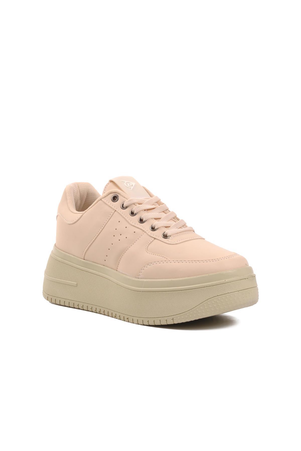 DNP-2109 Bej Kalın Taban Kadın Sneaker - Görsel 2