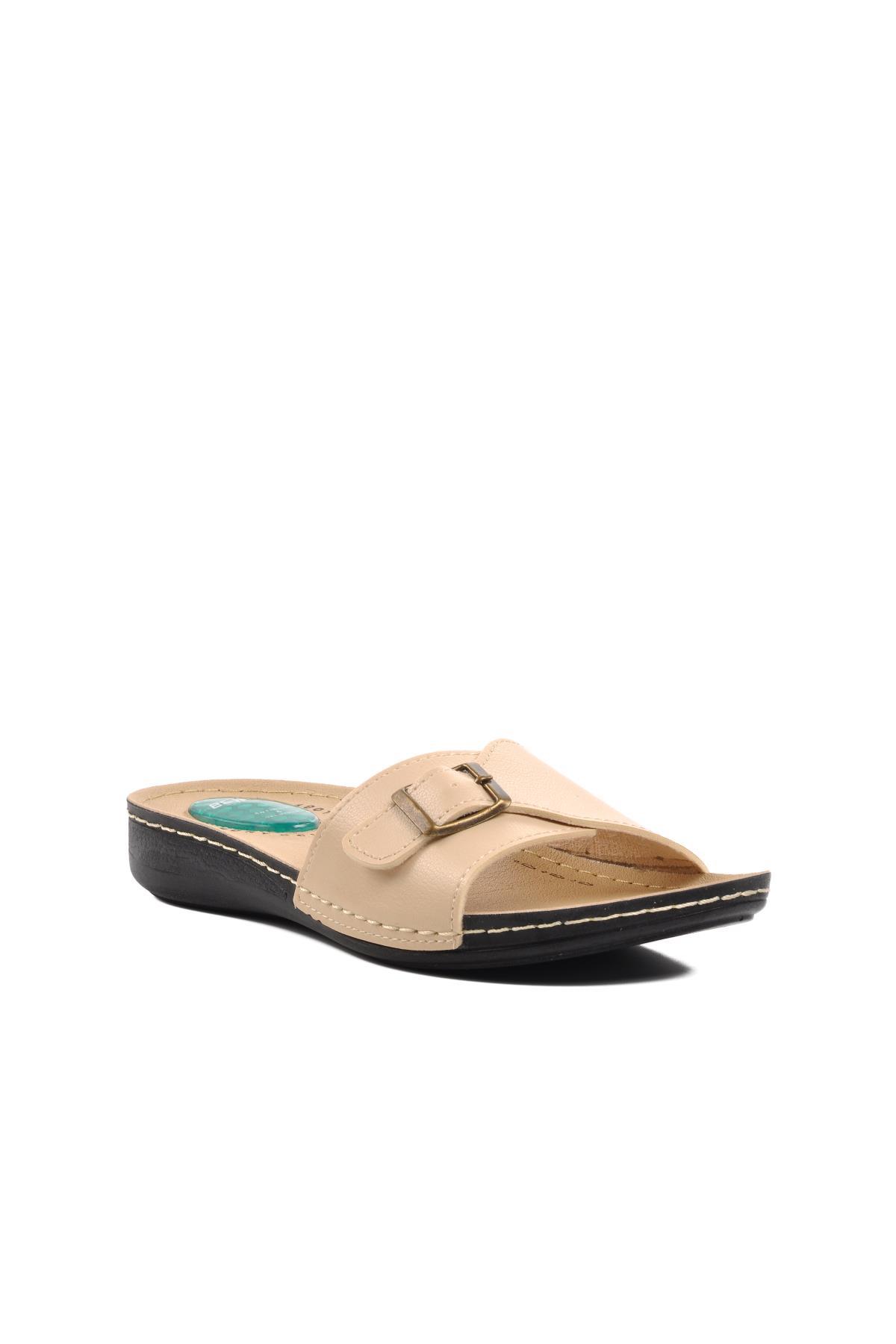 6811 Kadın Bej Terlik - Görsel 2