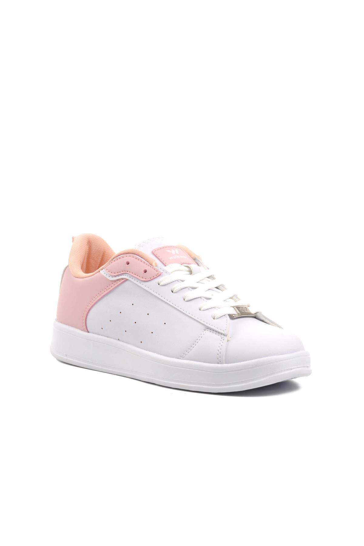 Lena Beyaz-Pudra Unisex Sneaker - Görsel 2