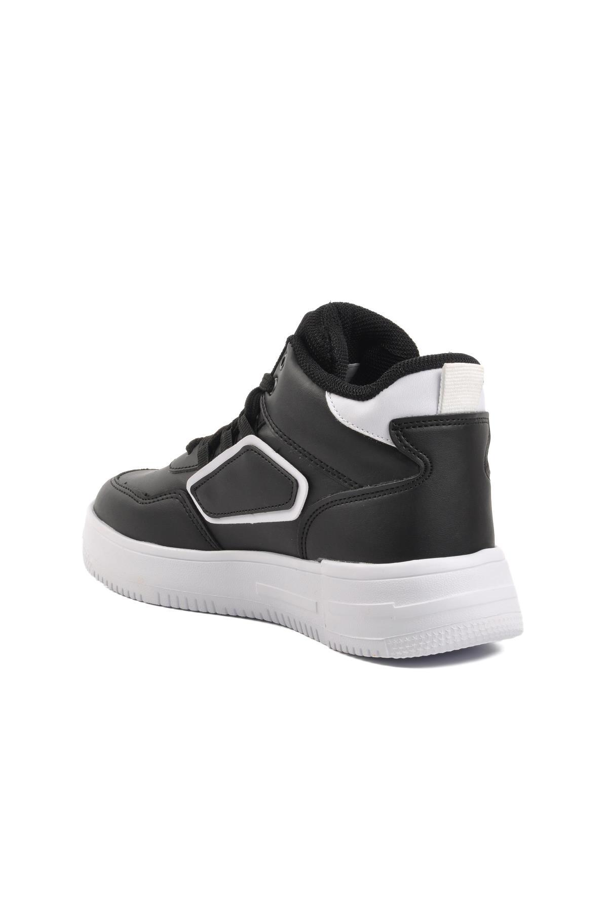 Nefertiti Siyah-Beyaz Unisex Hi Sneaker - Görsel 5