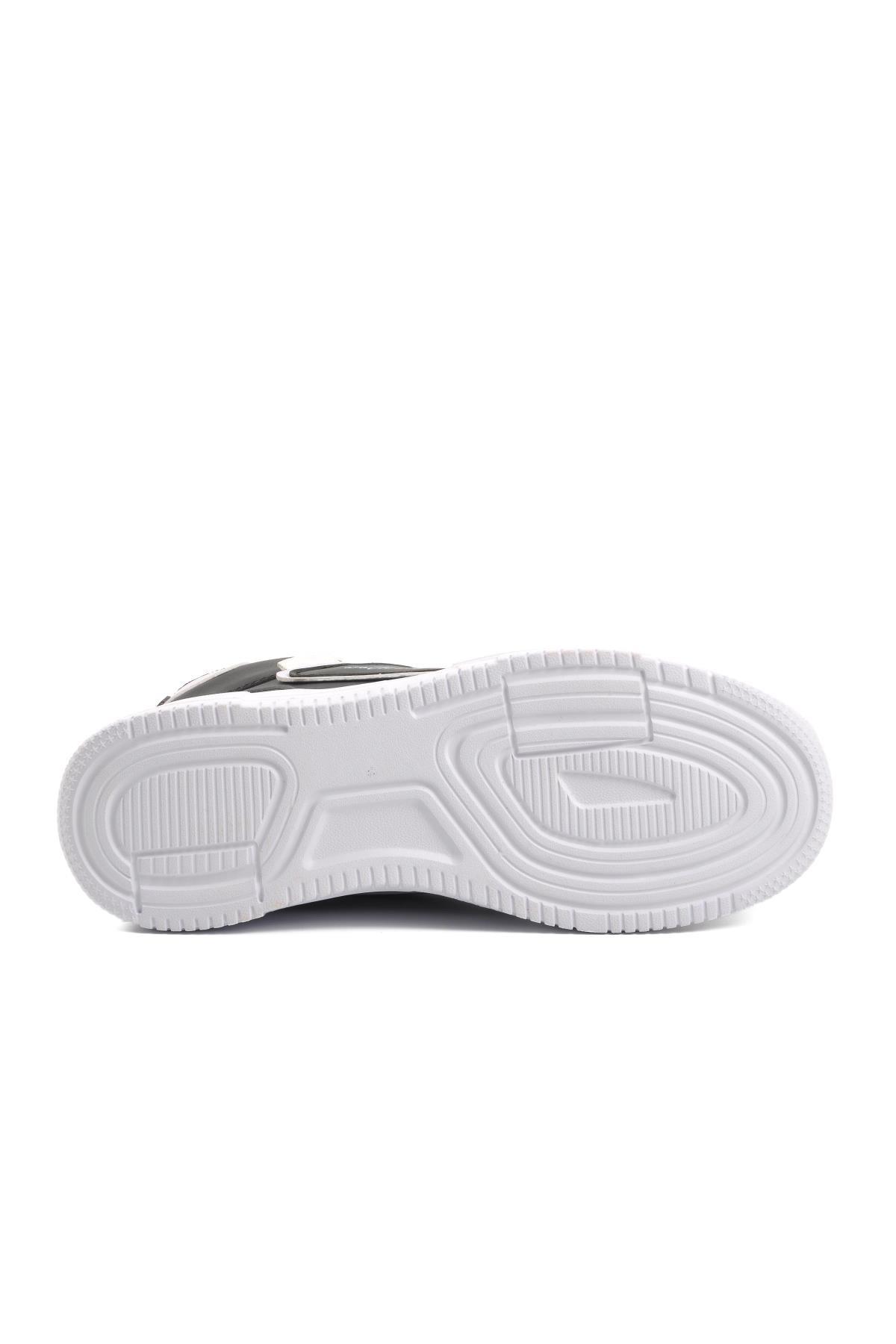 Nefertiti Siyah-Beyaz Unisex Hi Sneaker - Görsel 6