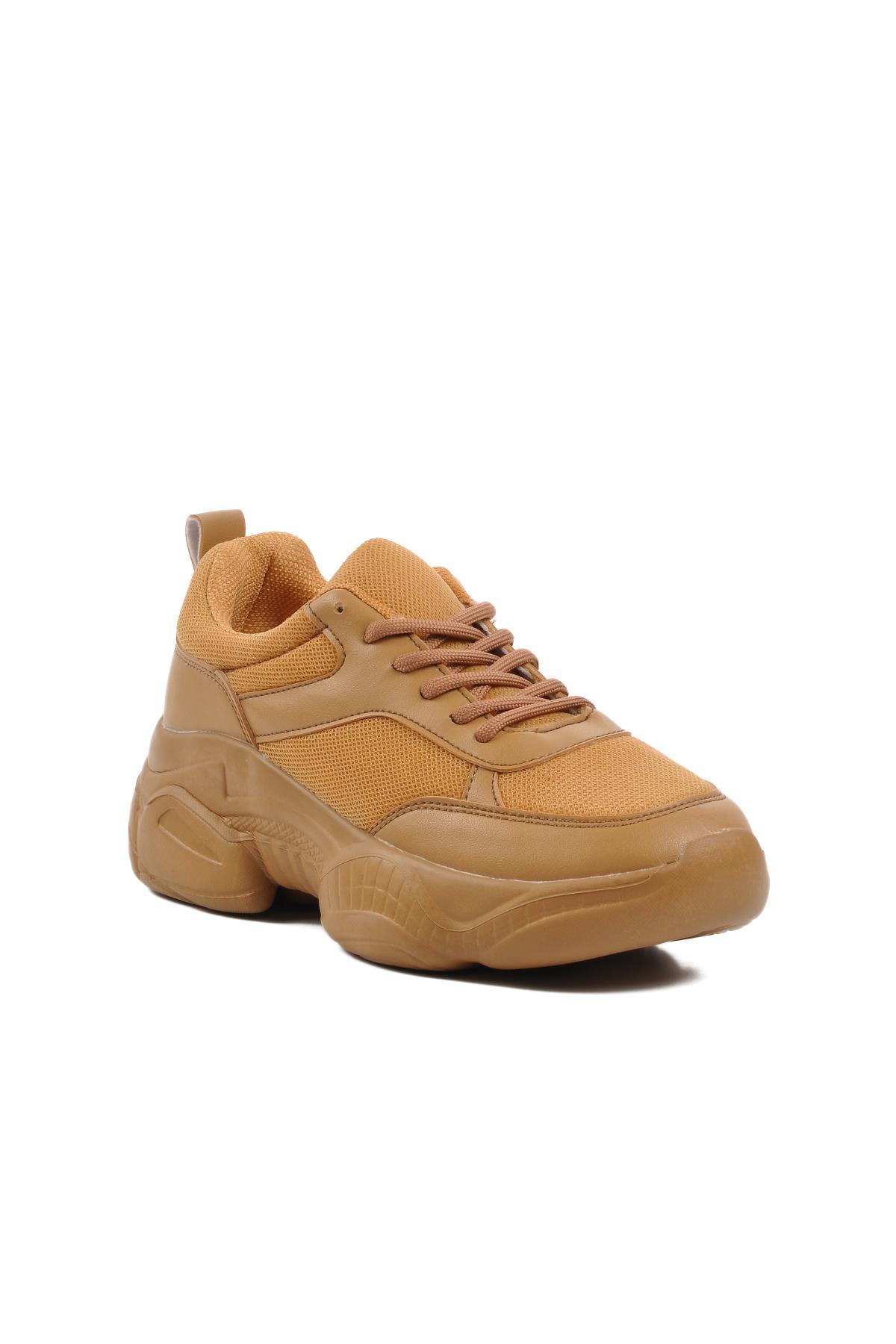 Dkc2304 Ekru Kadın Sneaker - Görsel 2