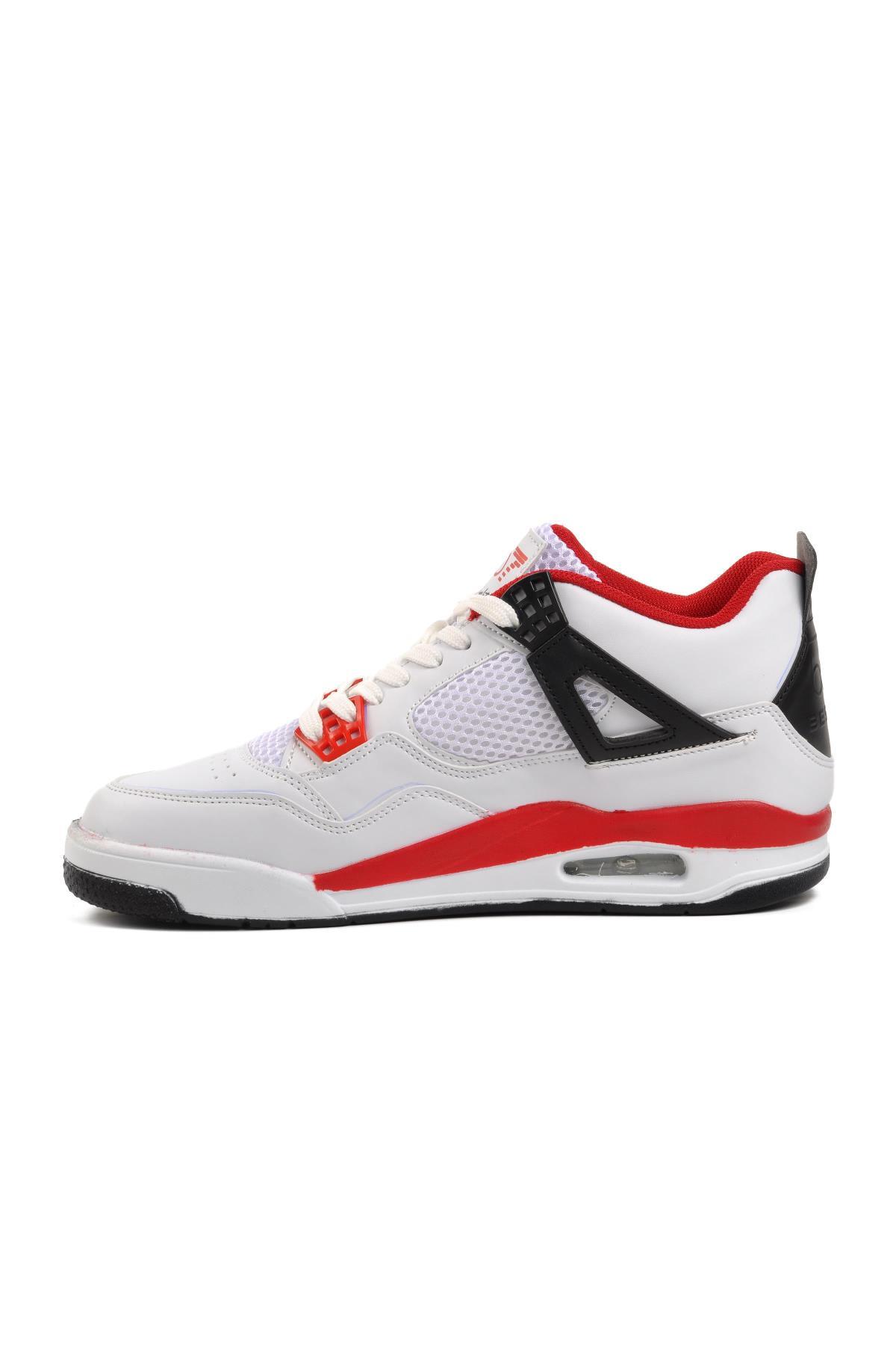 Bst-B223 Beyaz-Siyah Erkek Hi Sneaker - Görsel 4