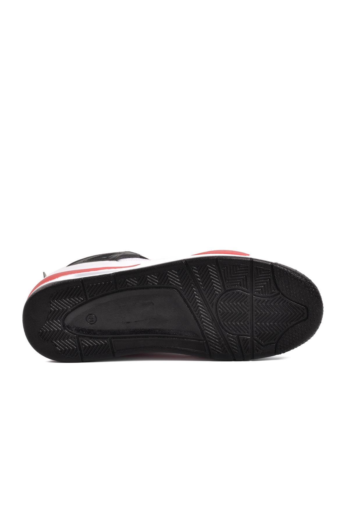 Bst-B223 Beyaz-Siyah Erkek Hi Sneaker - Görsel 6