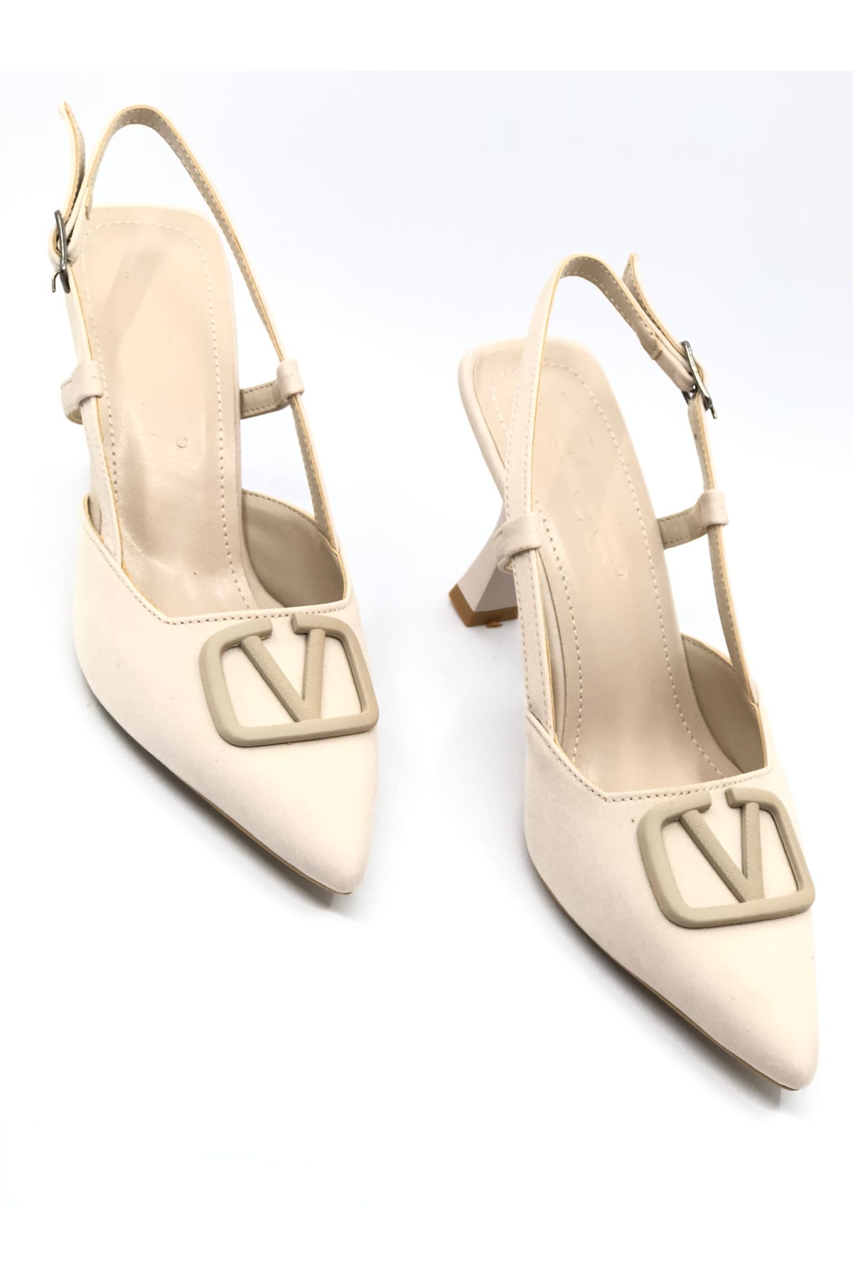 Zara V Toka Kadın Topuklu Ayakkabı - Görsel 4