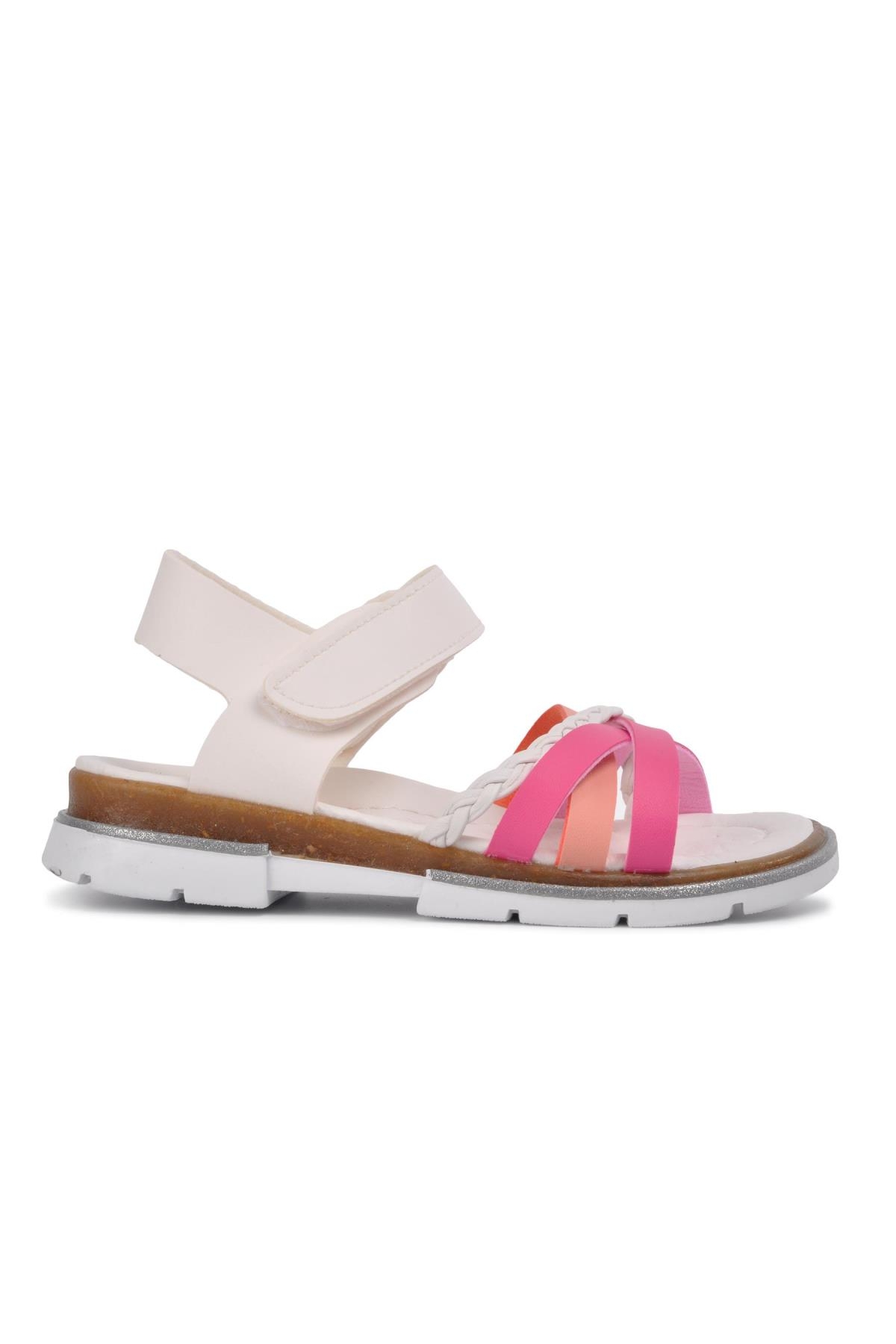 Şiringenç 001 Beyaz-Pembe Çocuk Sandalet - Görsel 3