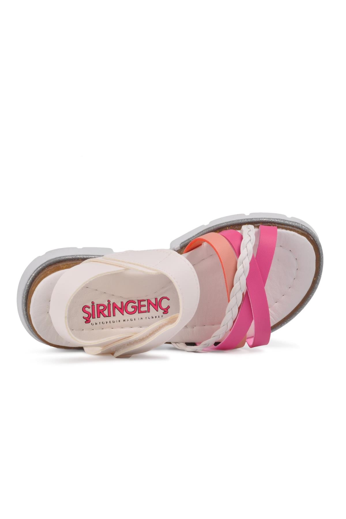 Şiringenç 001 Beyaz-Pembe Çocuk Sandalet - Görsel 5