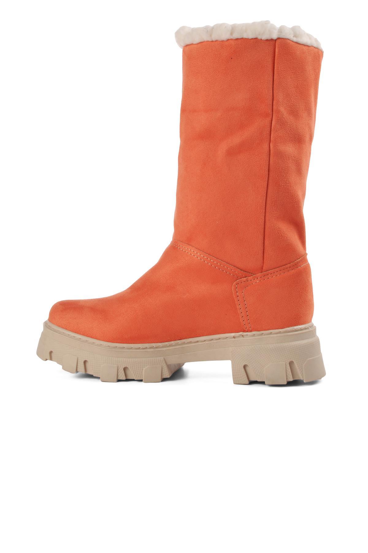 2167-F Narçiçeği İçi Kürklü Kız Çocuk Bot - Görsel 4