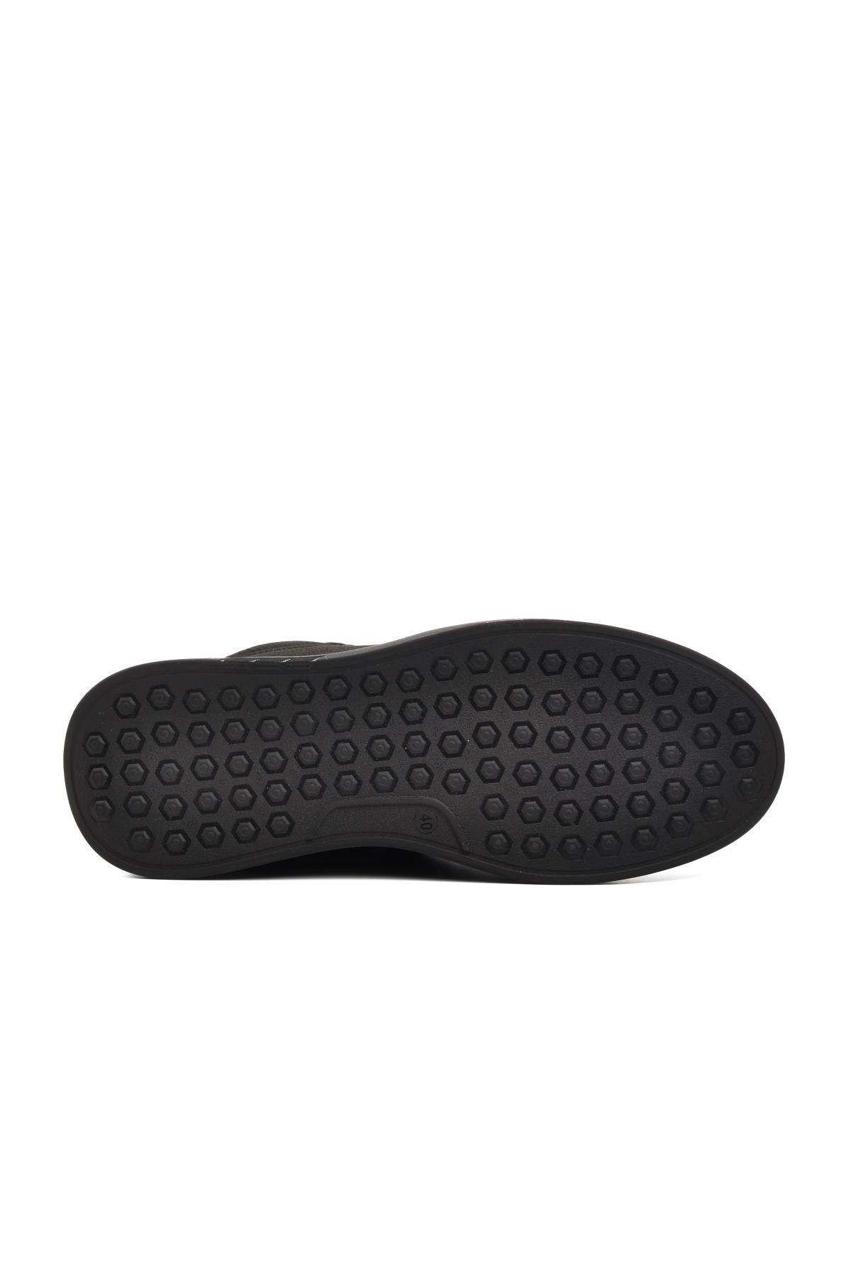 779616 Siyah Nubuk Hakiki Deri Erkek Günlük Ayakkabı - Görsel 6