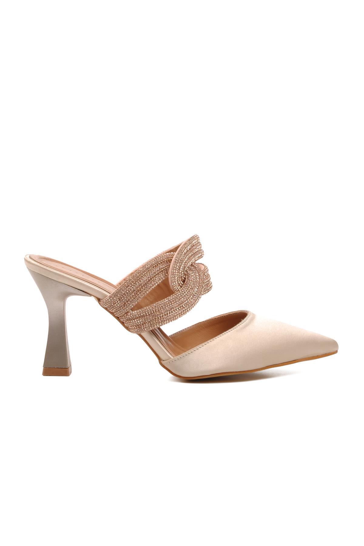 2730 Ten Saten Kadın Abiye Ayakkabı - Görsel 3