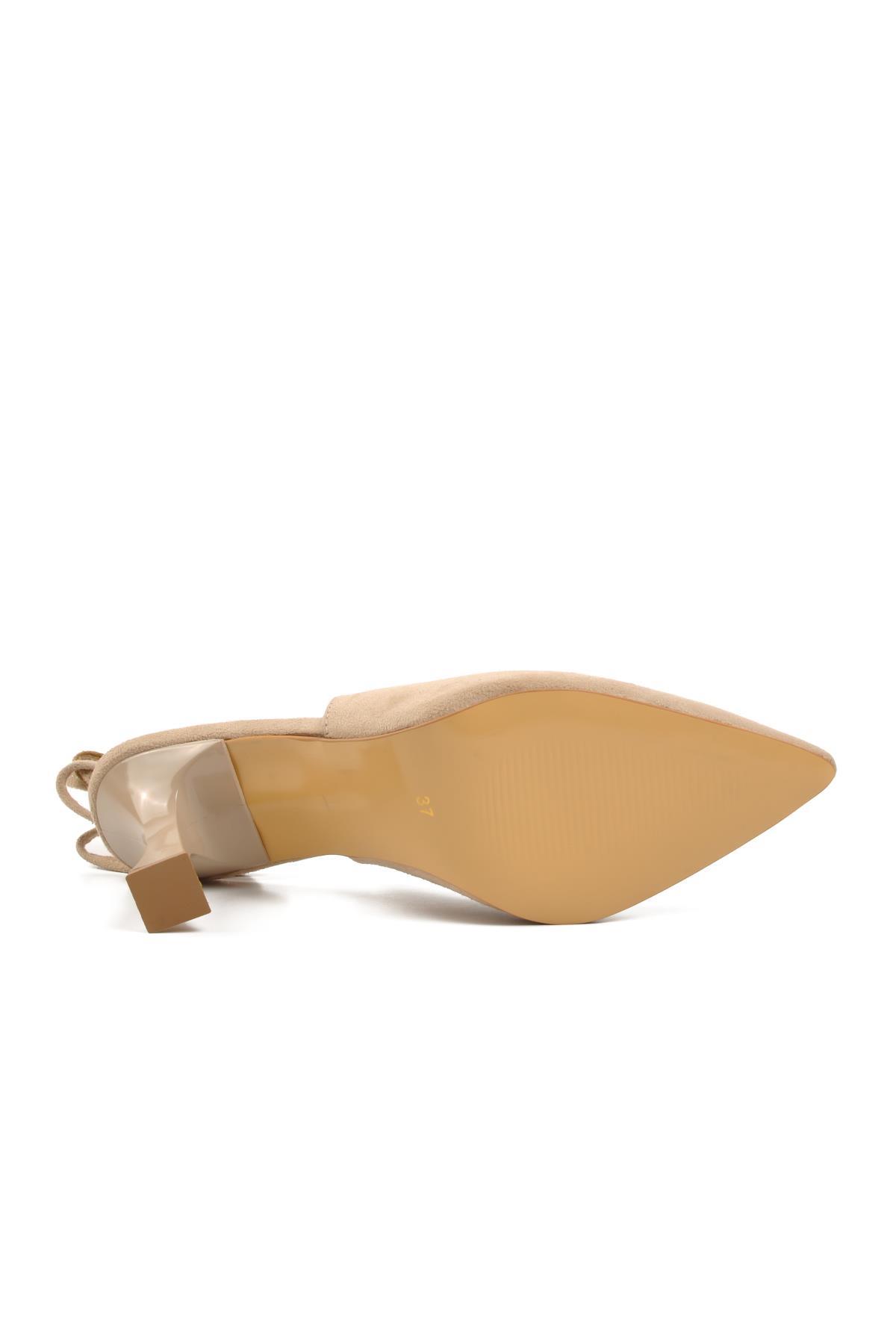 249 Ten Süet Kadın Abiye Ayakkabı - Görsel 6