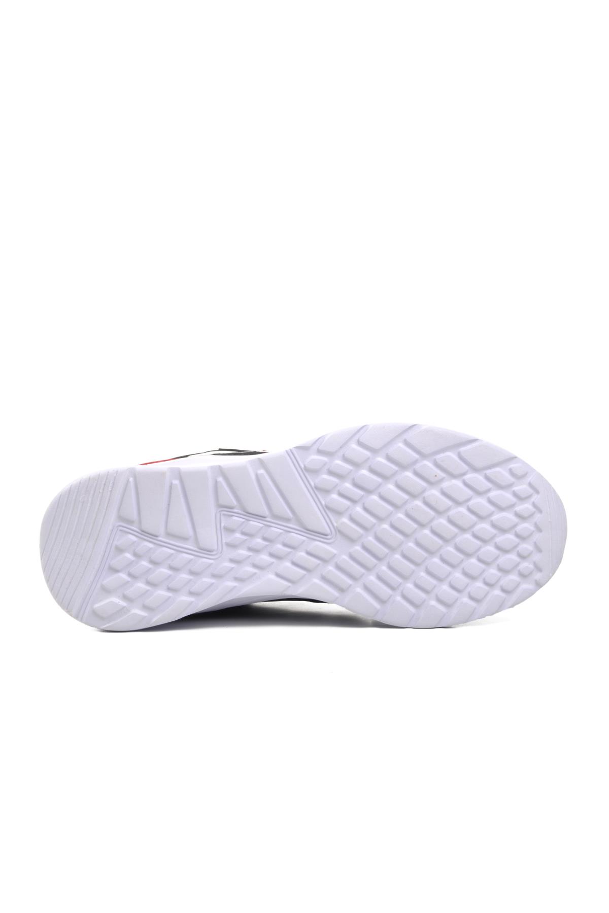 Medel Siyah-Beyaz-Kırmızı Kadın Spor Ayakkabı - Görsel 6