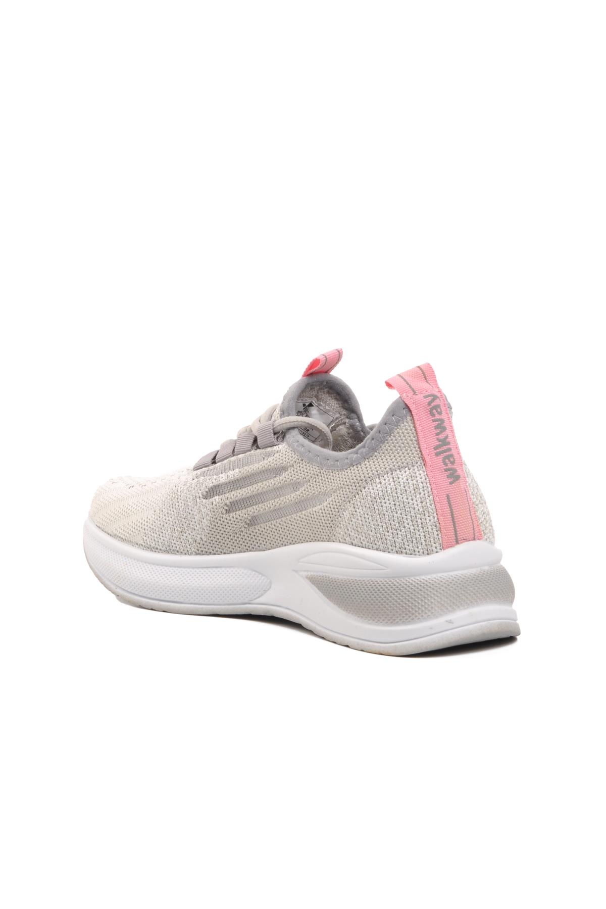 Ravello-F Buz-Pudra Süs Bağcıklı Fileli Çocuk Spor Ayakkabı - Görsel 5