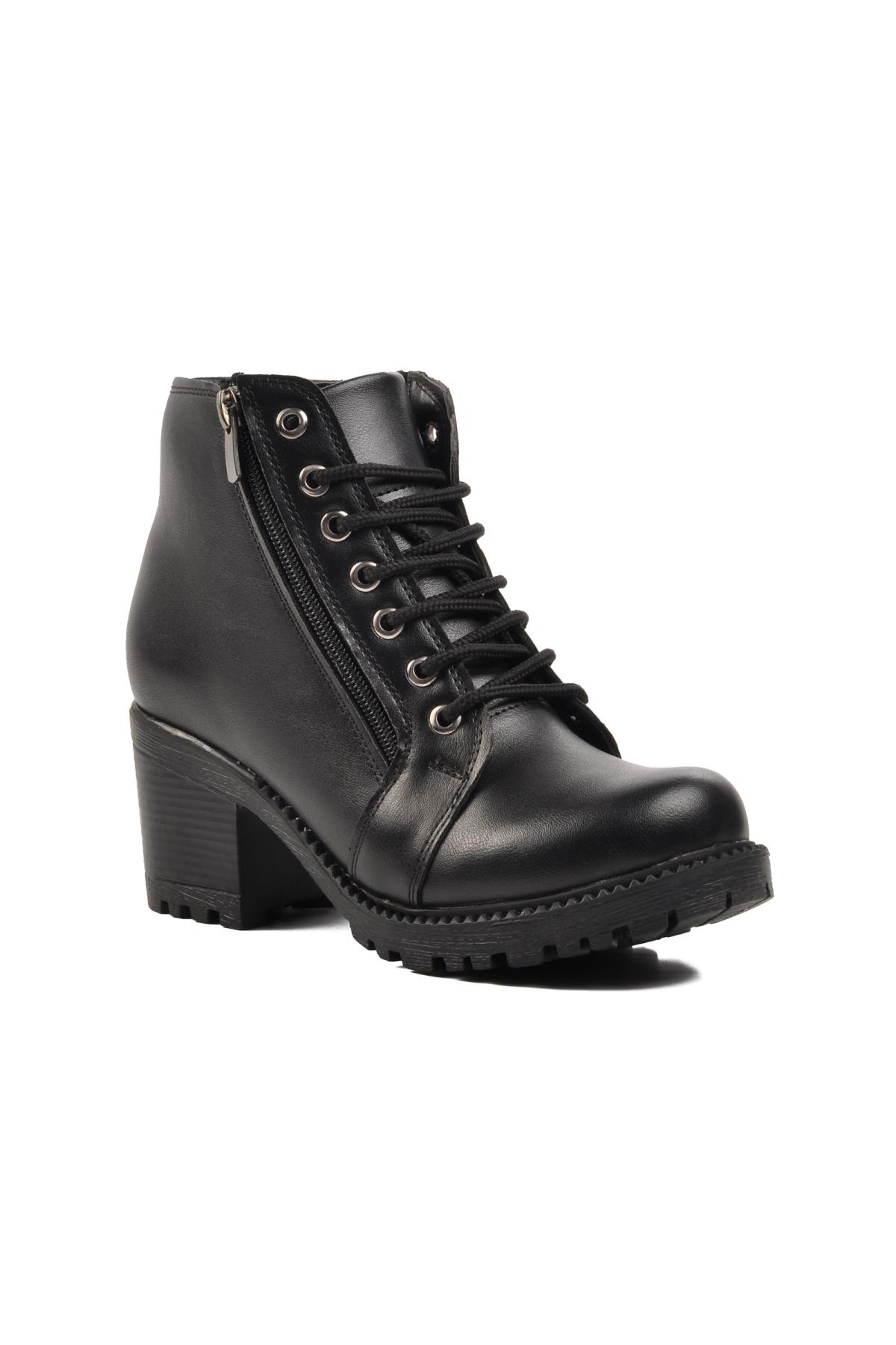 196 Siyah Kadın Topuklu Bot - Görsel 2