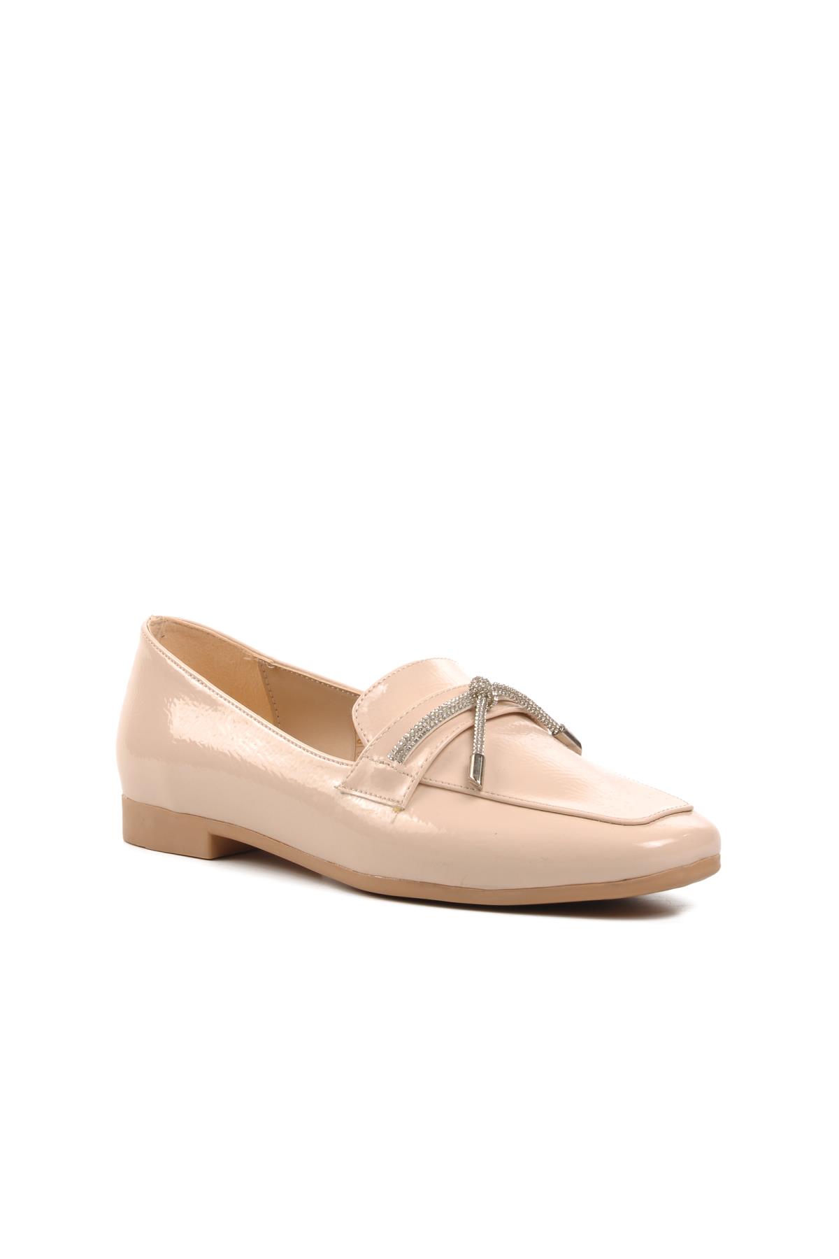 514508 Bej Kadın Loafer Ayakkabı - Görsel 2