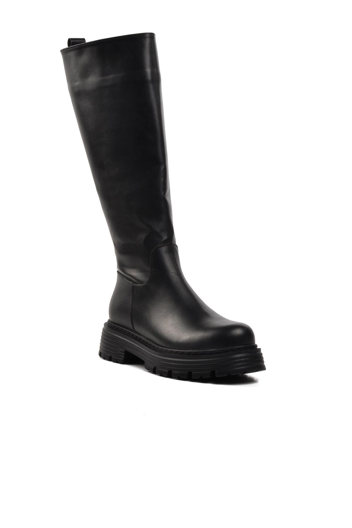 715 Siyah İçi Polarlı Kadın Çizme - Görsel 2