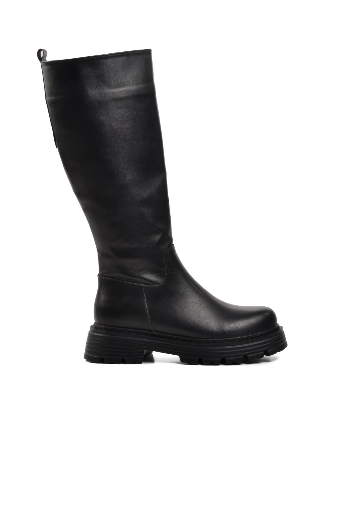 715 Siyah İçi Polarlı Kadın Çizme - Görsel 3