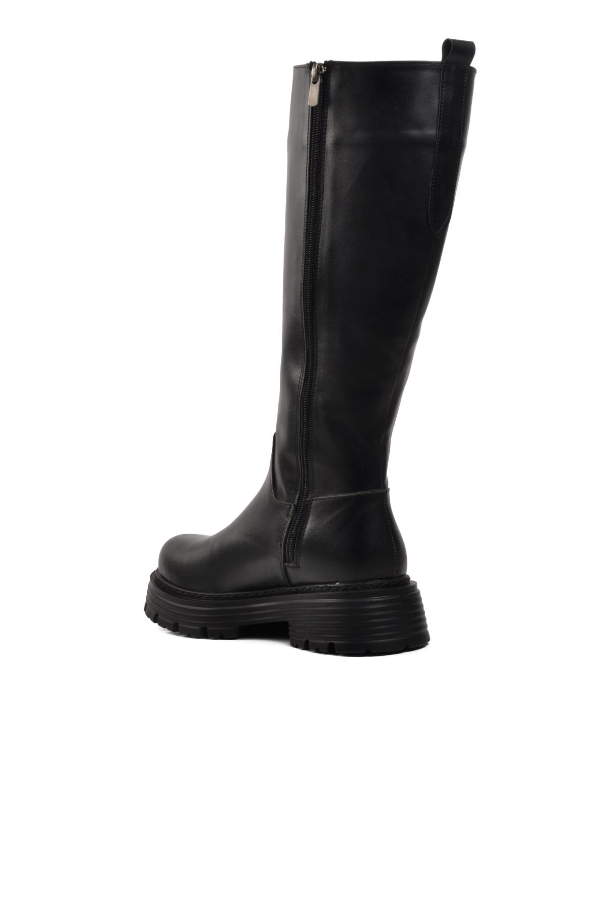 715 Siyah İçi Polarlı Kadın Çizme - Görsel 5