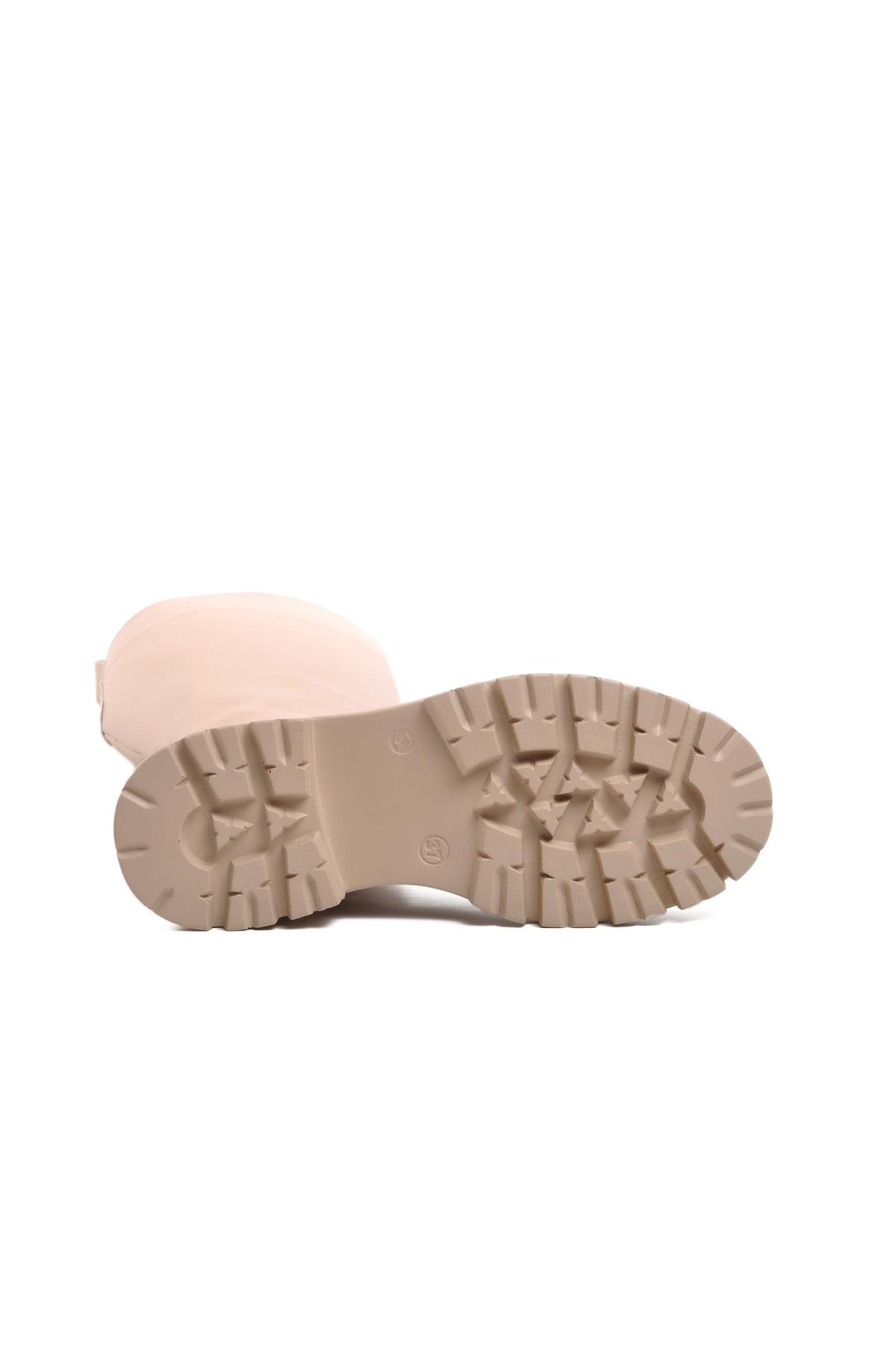 715 Bej İçi Polarlı Kadın Çizme - Görsel 6