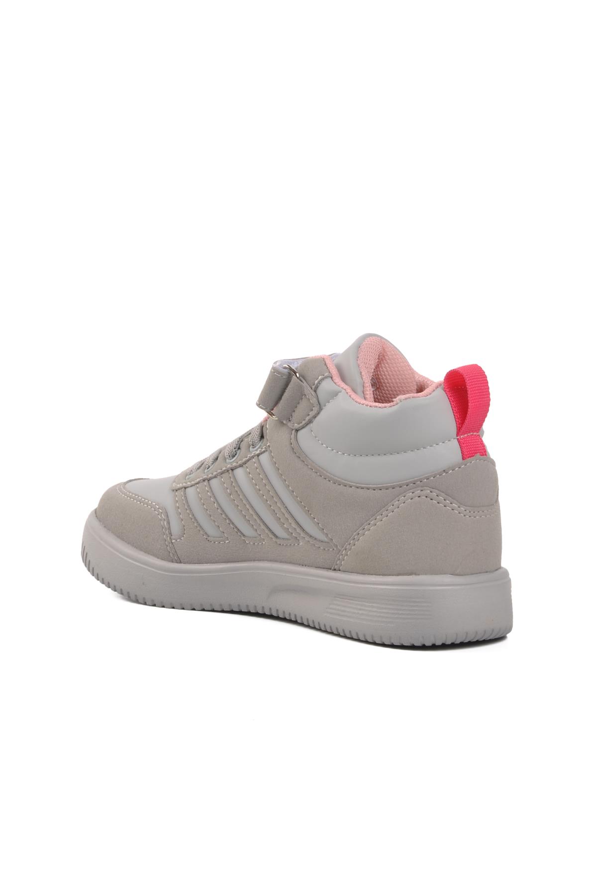 Mely Hi-F Buz-Pudra Cırtlı Çocuk Hi Sneaker - Görsel 5