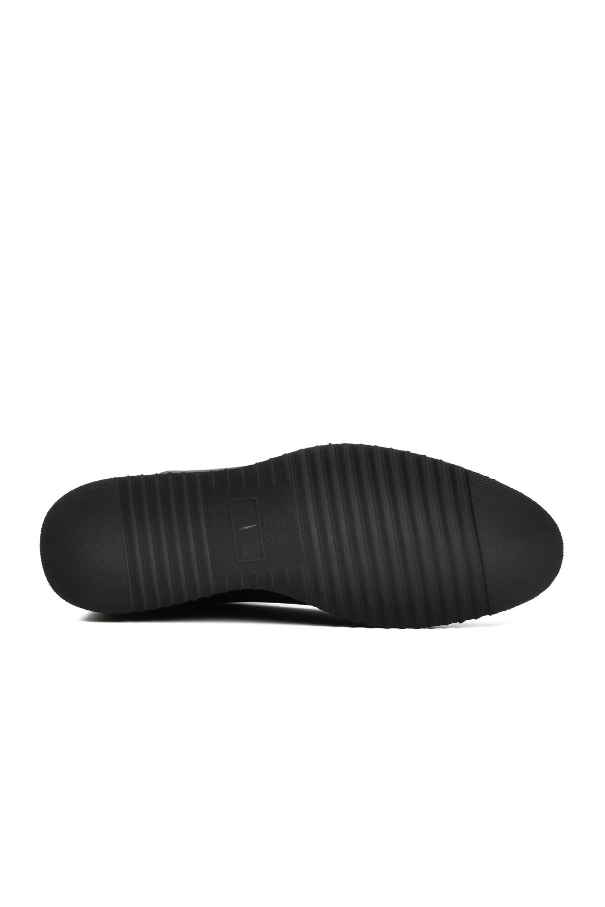 6590 Siyah Rugan Hakiki Deri Erkek Casual Ayakkabı - Görsel 6