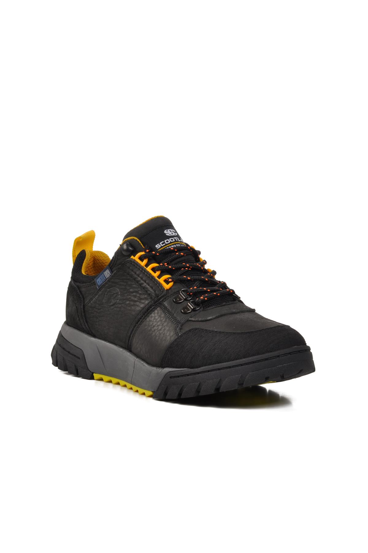 152-18497 Siyah Hakiki Deri Erkek Casual Ayakkabı - Görsel 2