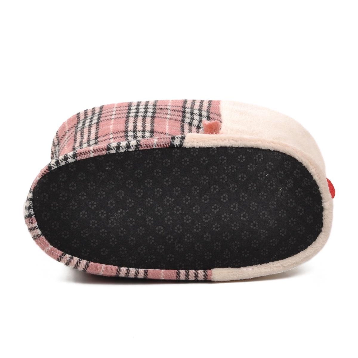 Köpekli Pembe-Bej Kadın Panduf - Görsel 3