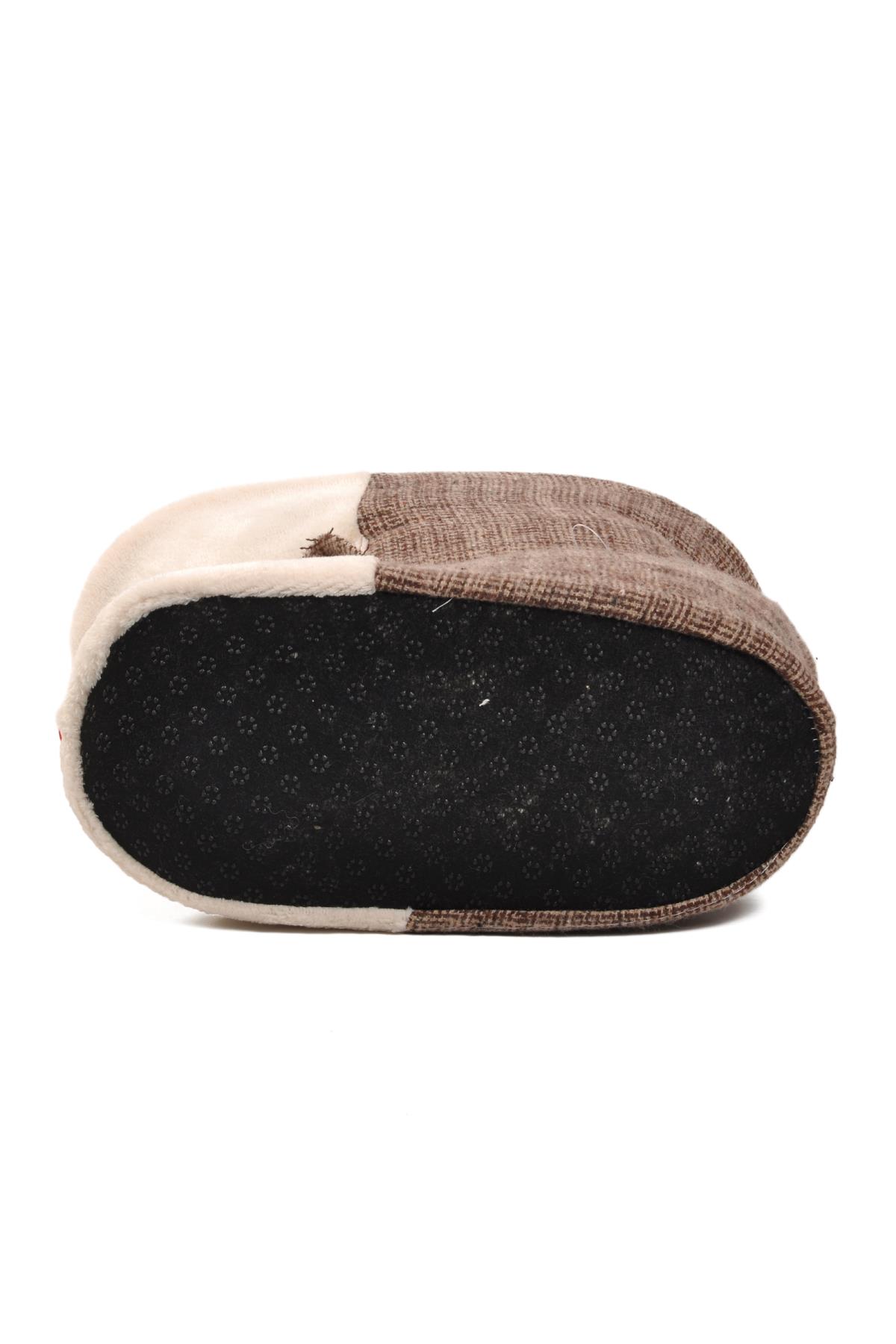 Köpekli Kahve-Bej Kadın Panduf - Görsel 8