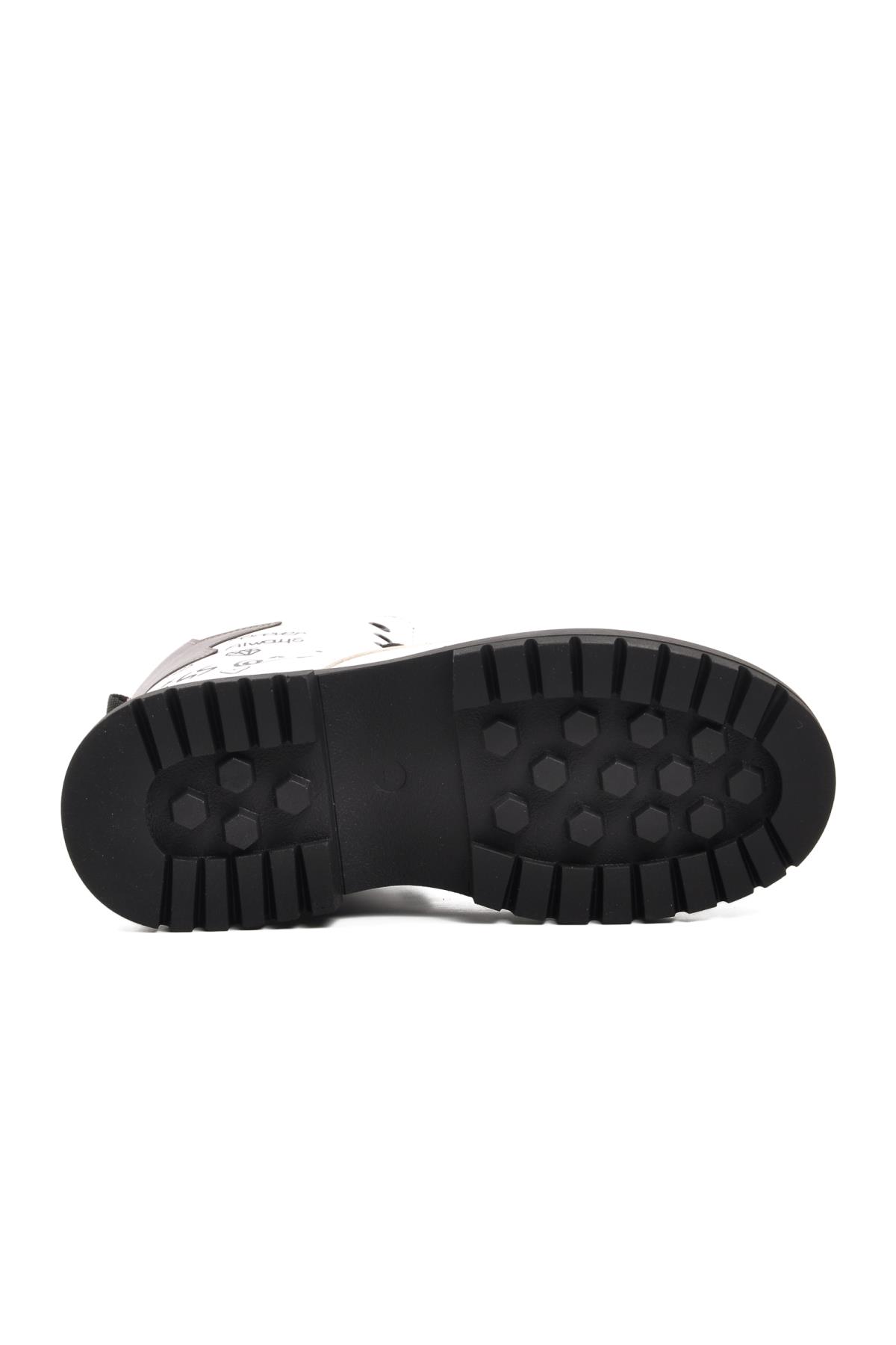 1566-F Beyaz İçi Polarlı Kız Çocuk Bot - Görsel 6